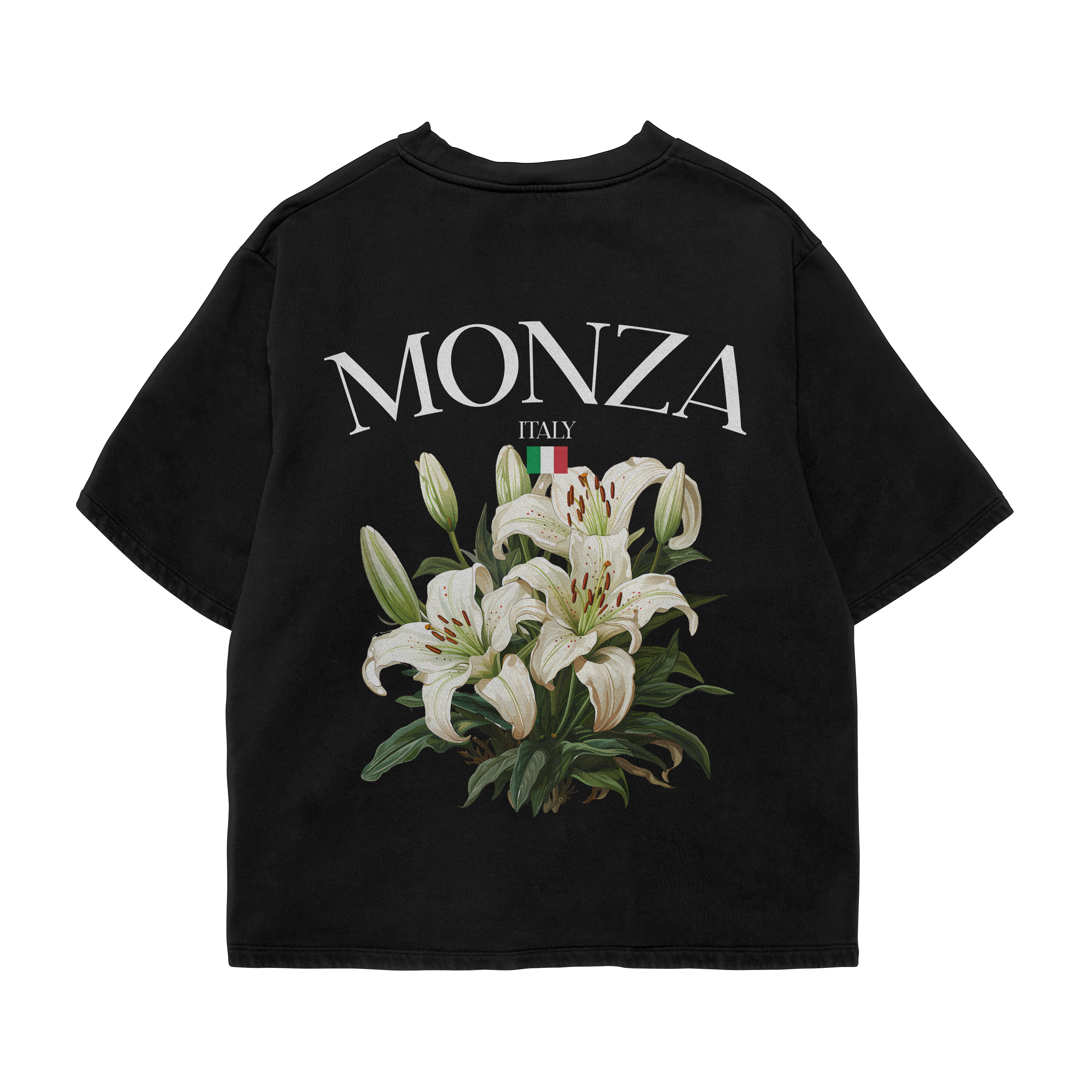 Monza Italy Oversized Tee – Black