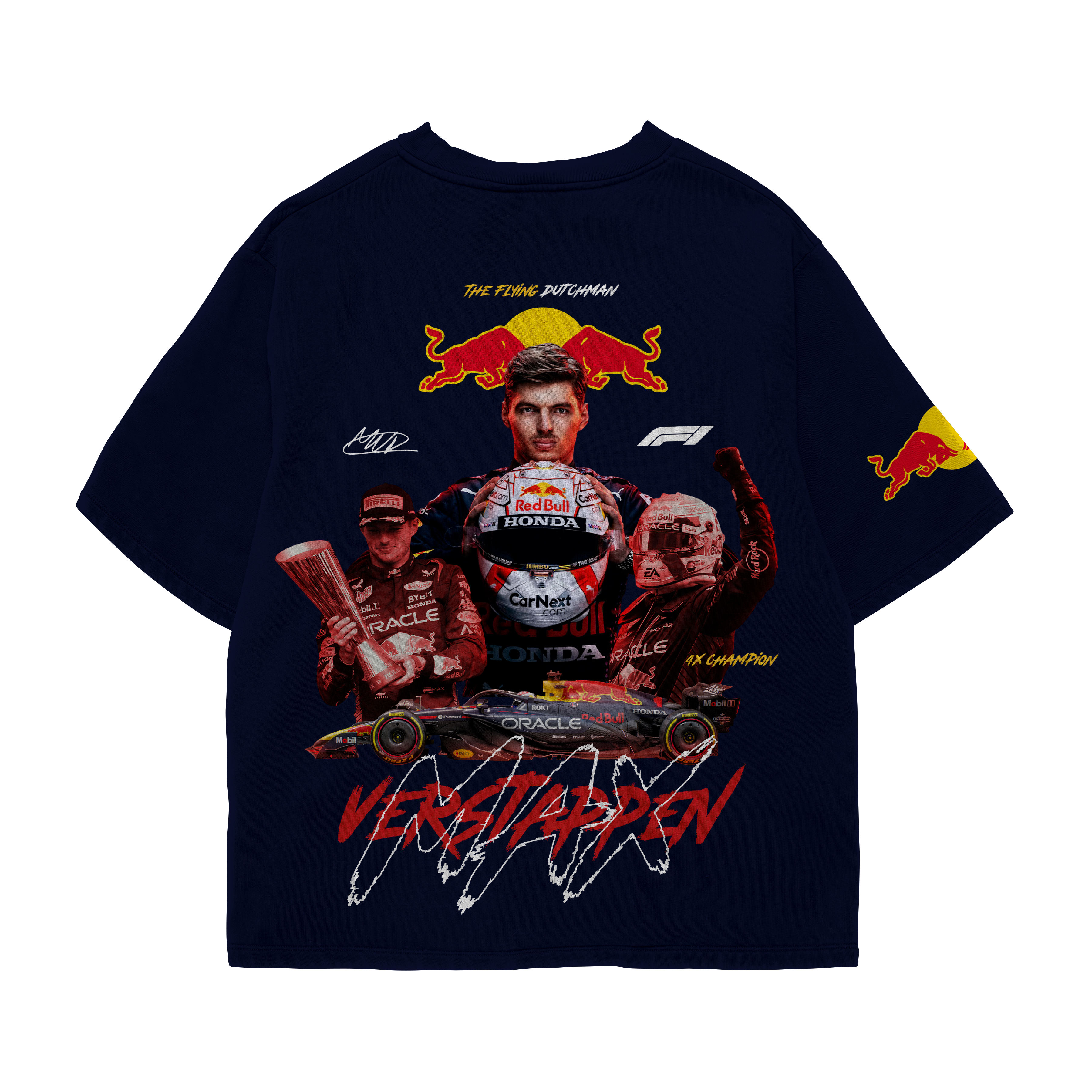 Max Verstappen Oversized Tee – Navy Blue