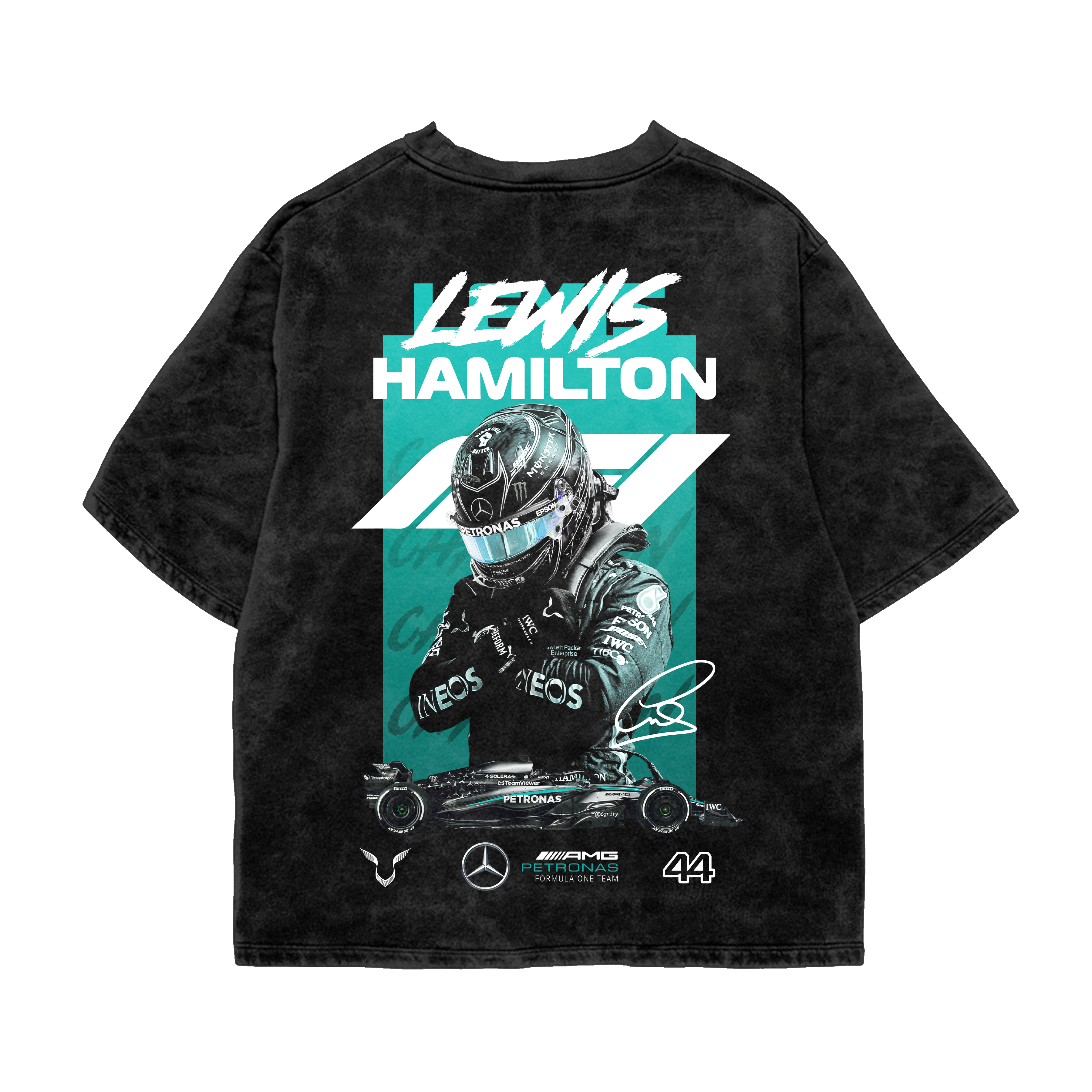 Lewis Hamilton Oversized Tee – Acid Wash