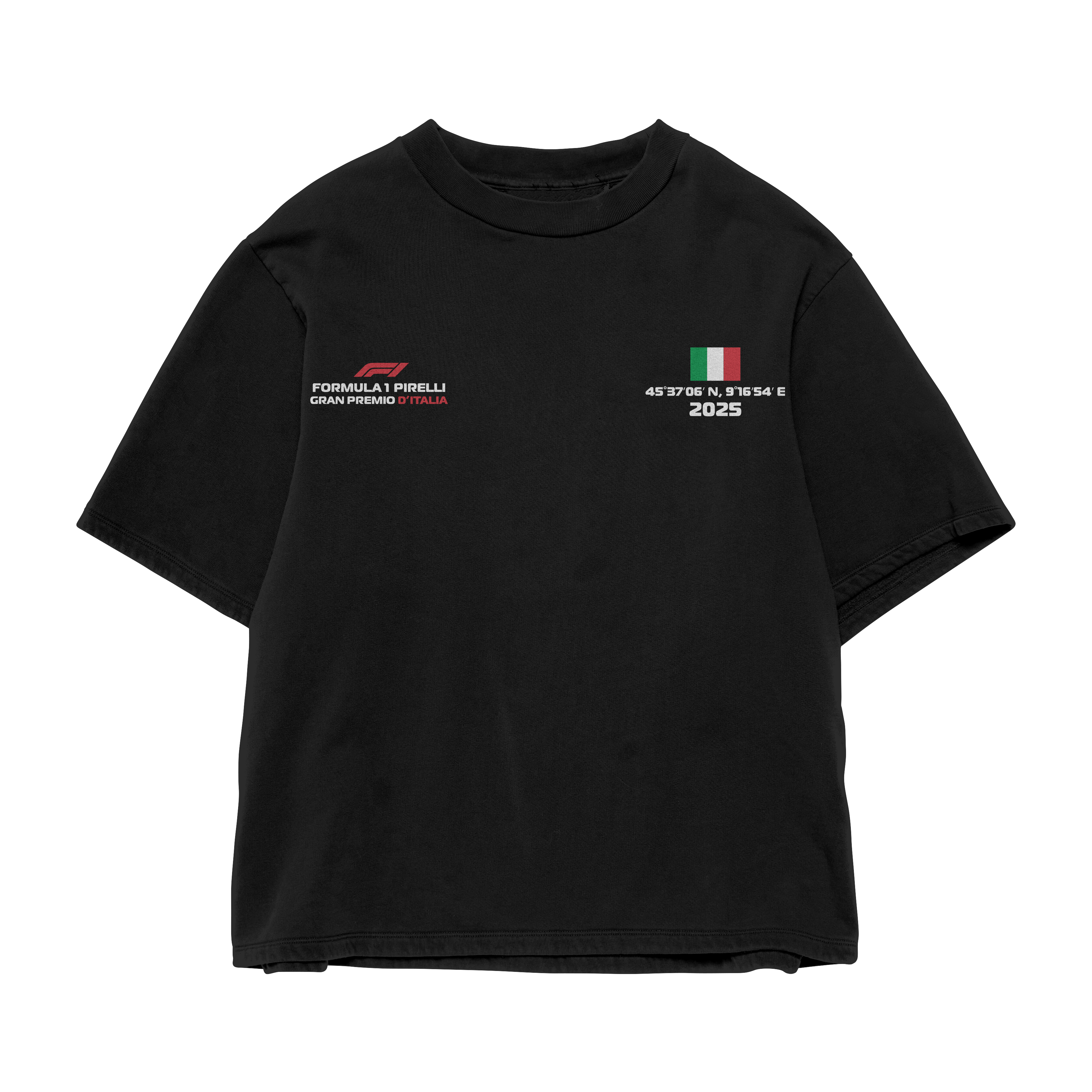 Monza Italy Oversized Tee – Black