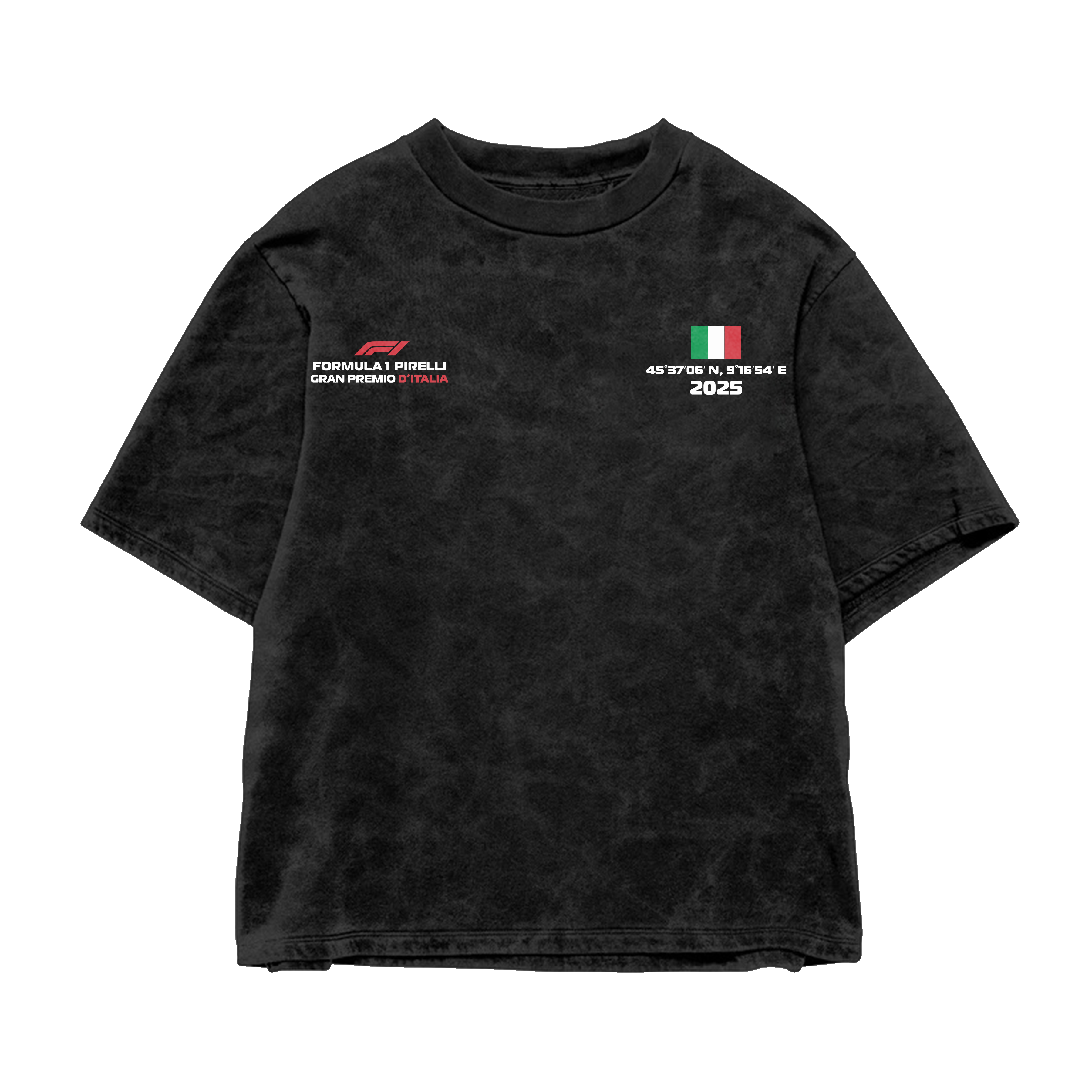 Monza Italy Oversized Tee – Acid Wash