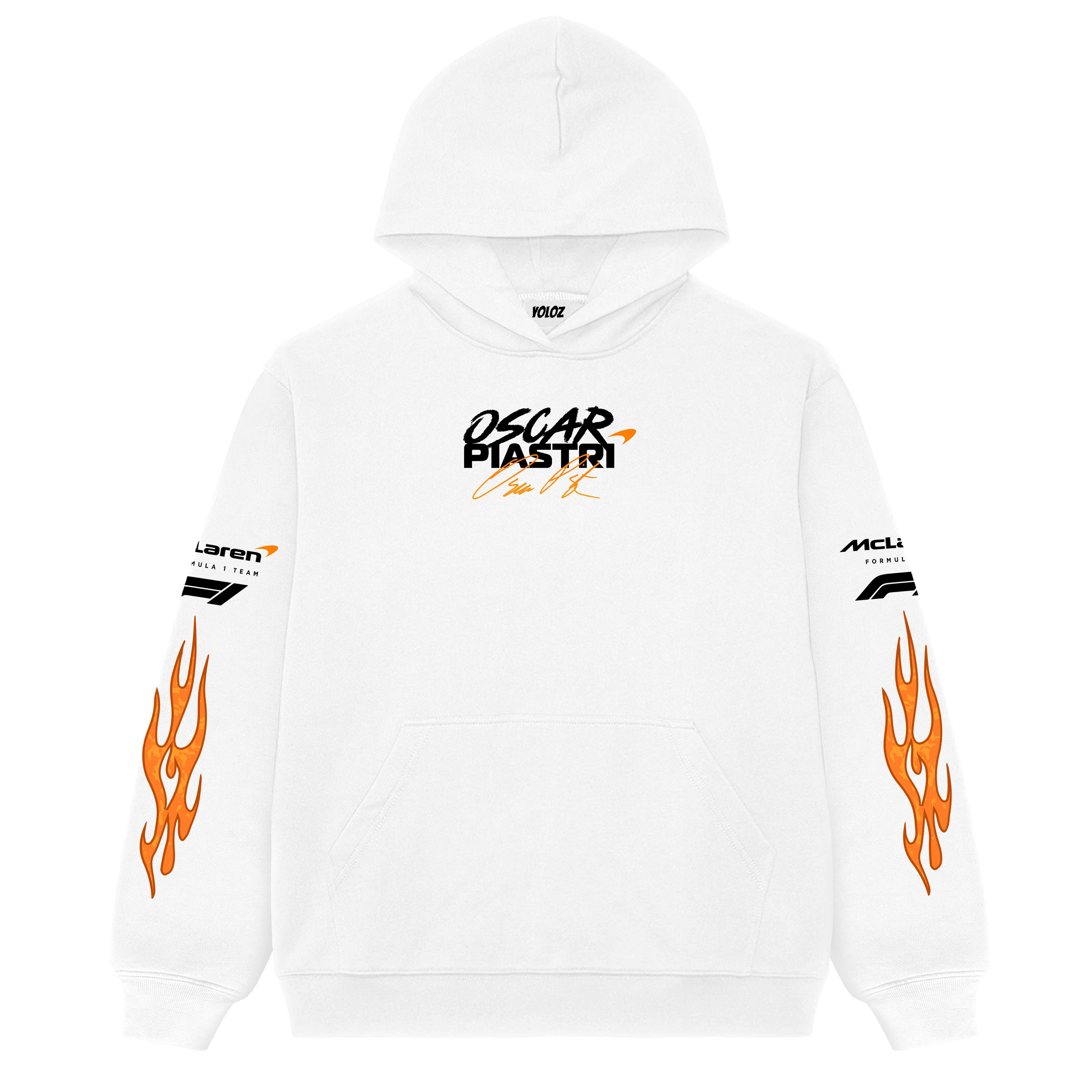 Oscar Piastri Oversized Hoodie – White