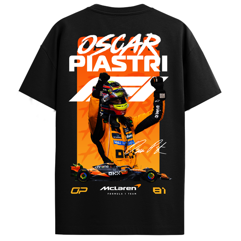 Oscar Piastri Regular Fit Tee – Black