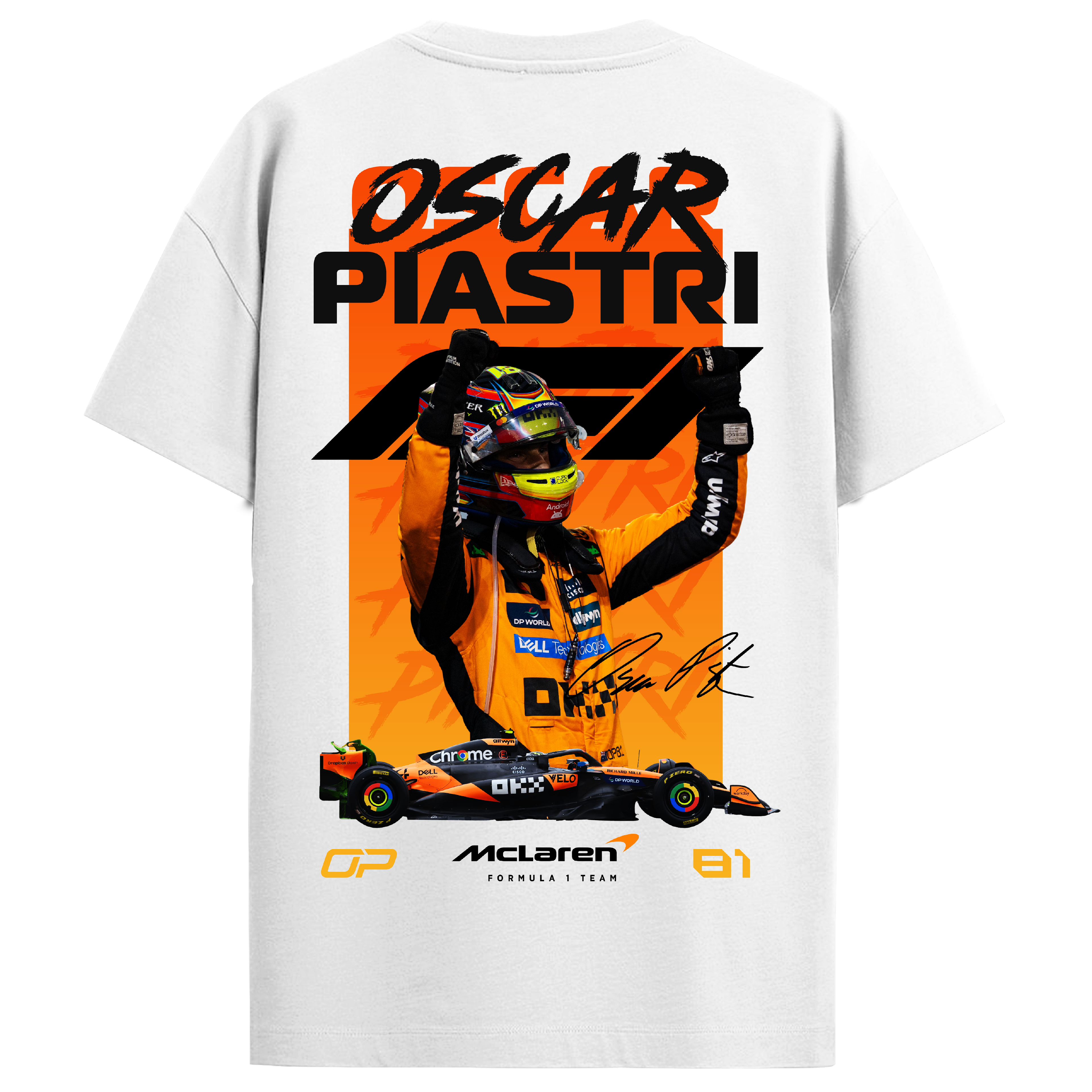 Oscar Piastri Regular Fit Tee – White