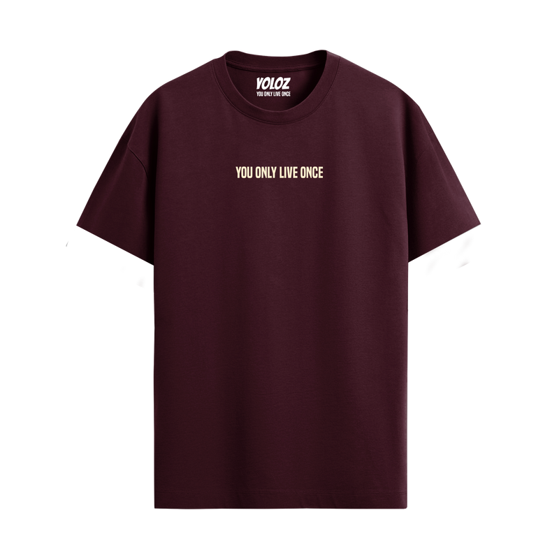 BASIC MAROON REGULAR FIT T-SHIRT