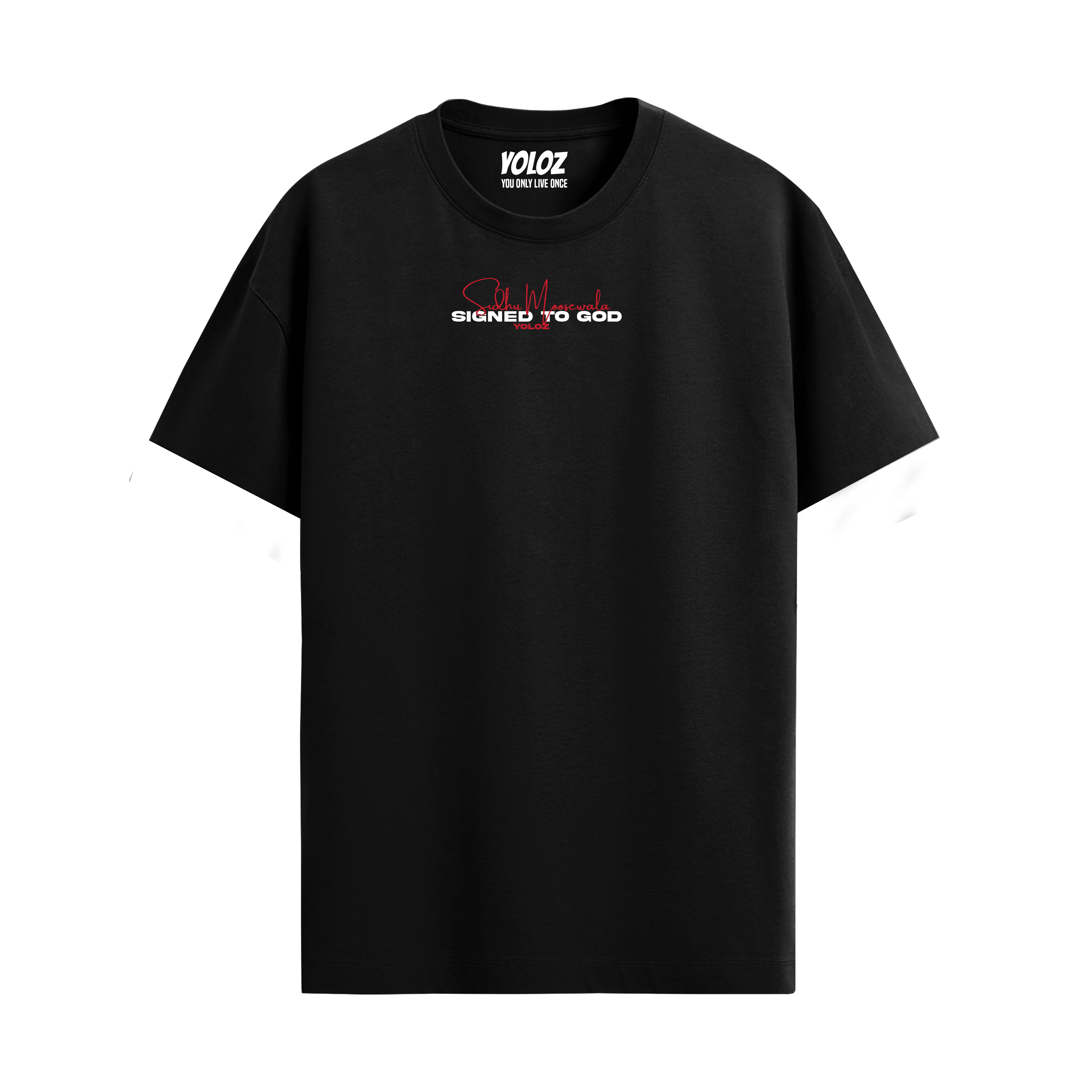MOOSE THE LEGEND BLACK REGULAR FIT T-SHIRT