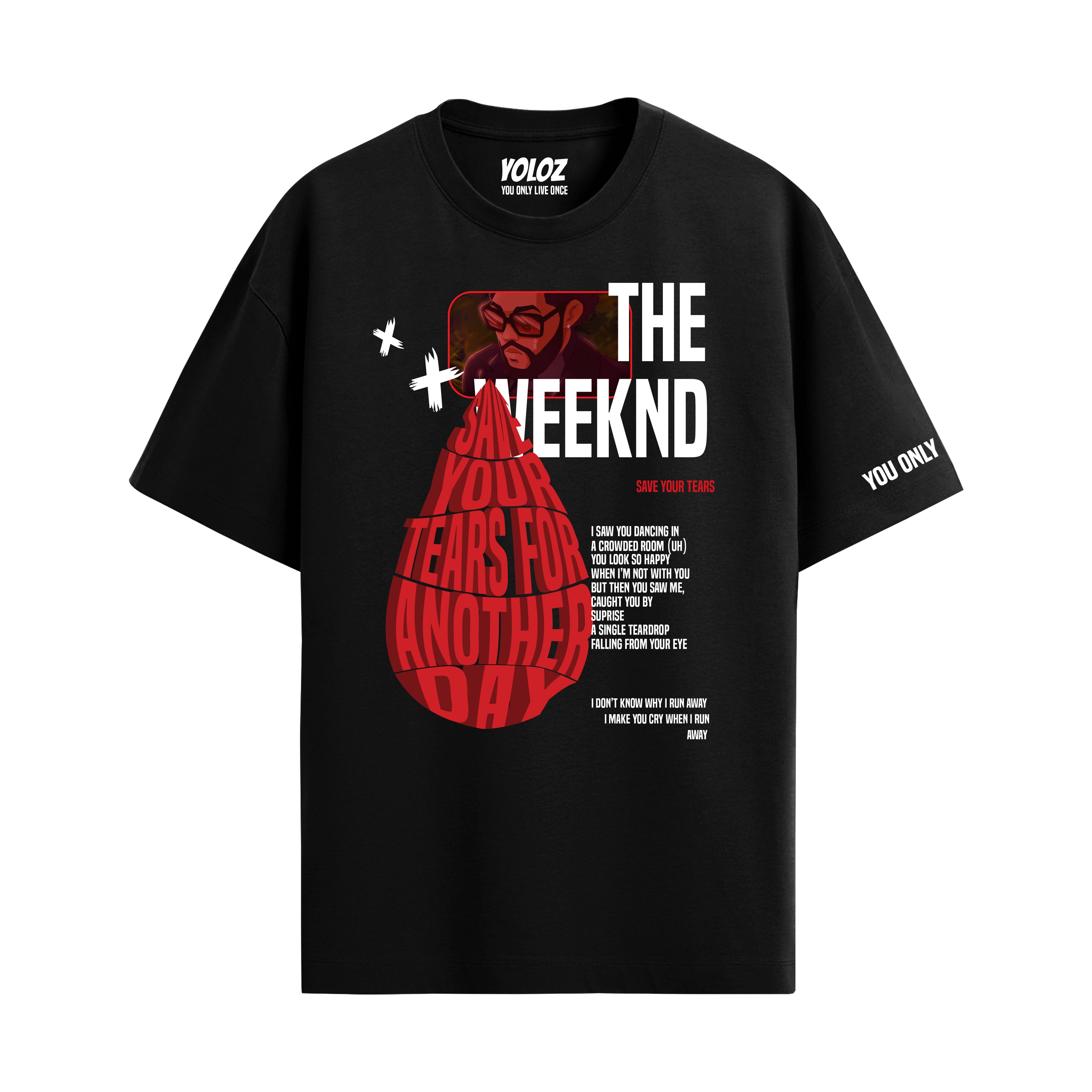 THE WEEKND BLACK OVERSIZED T-SHIRT