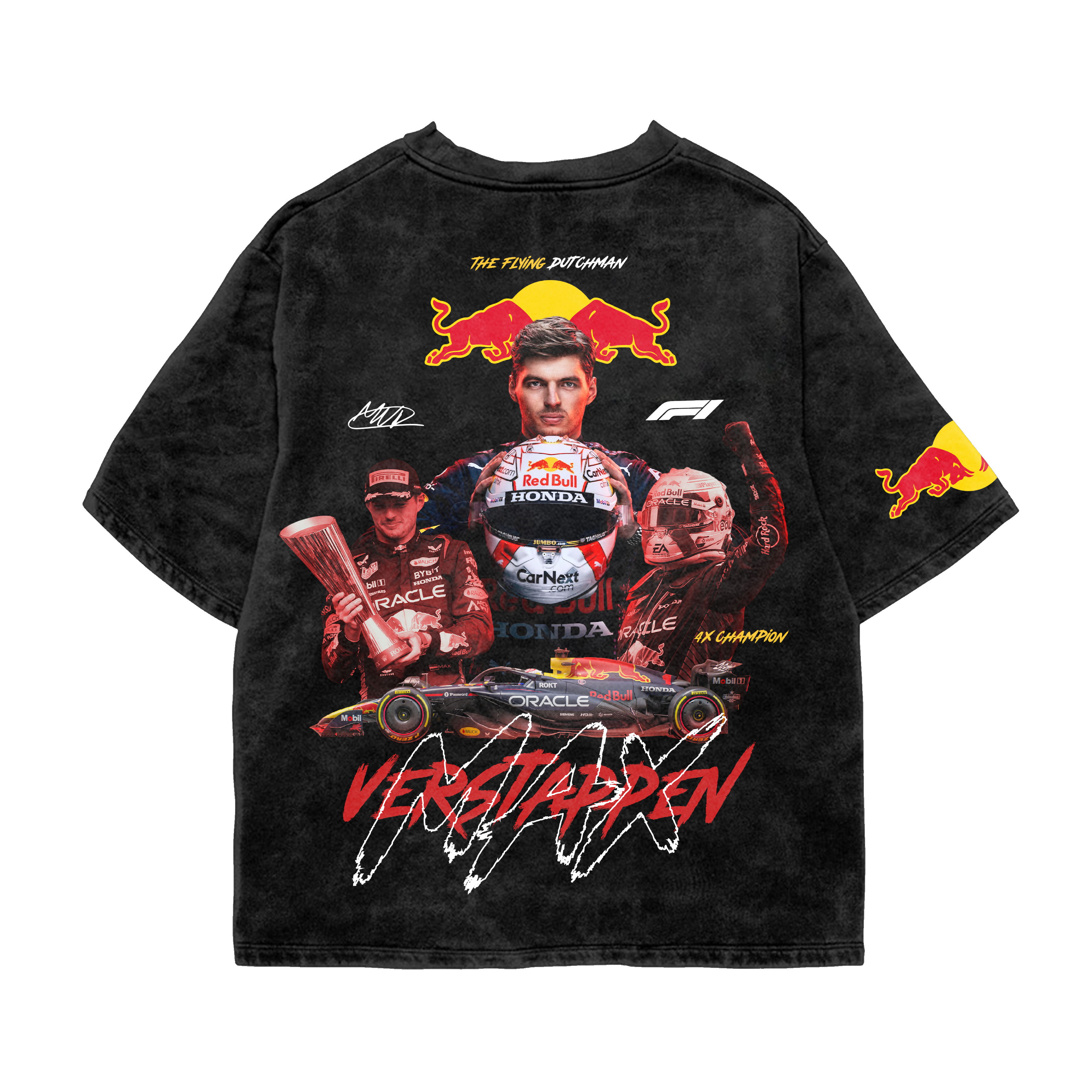Max Verstappen Oversized Tee – Acid Wash – YOLOZ