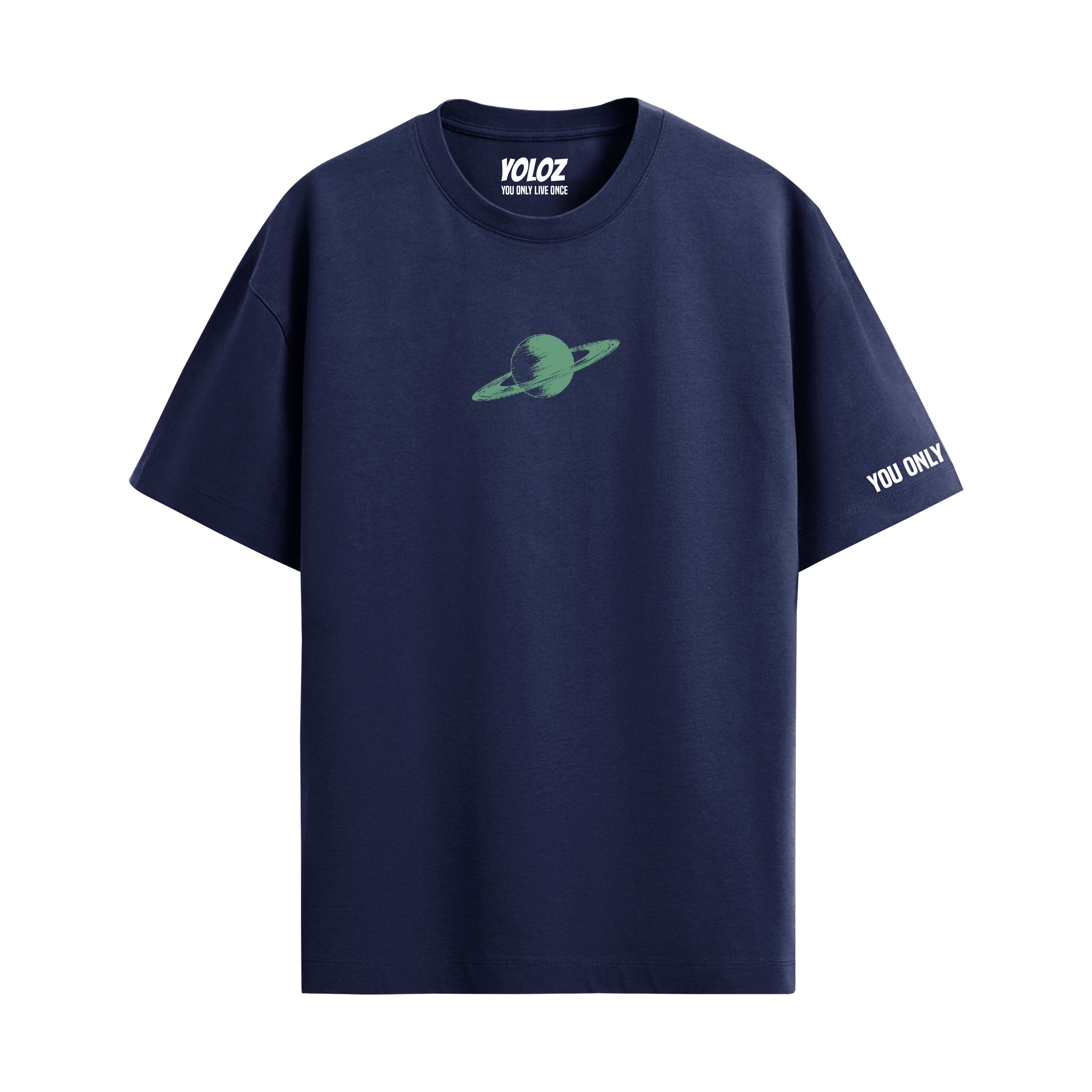 SATURN NAVY BLUE OVERSIZED T-SHIRT