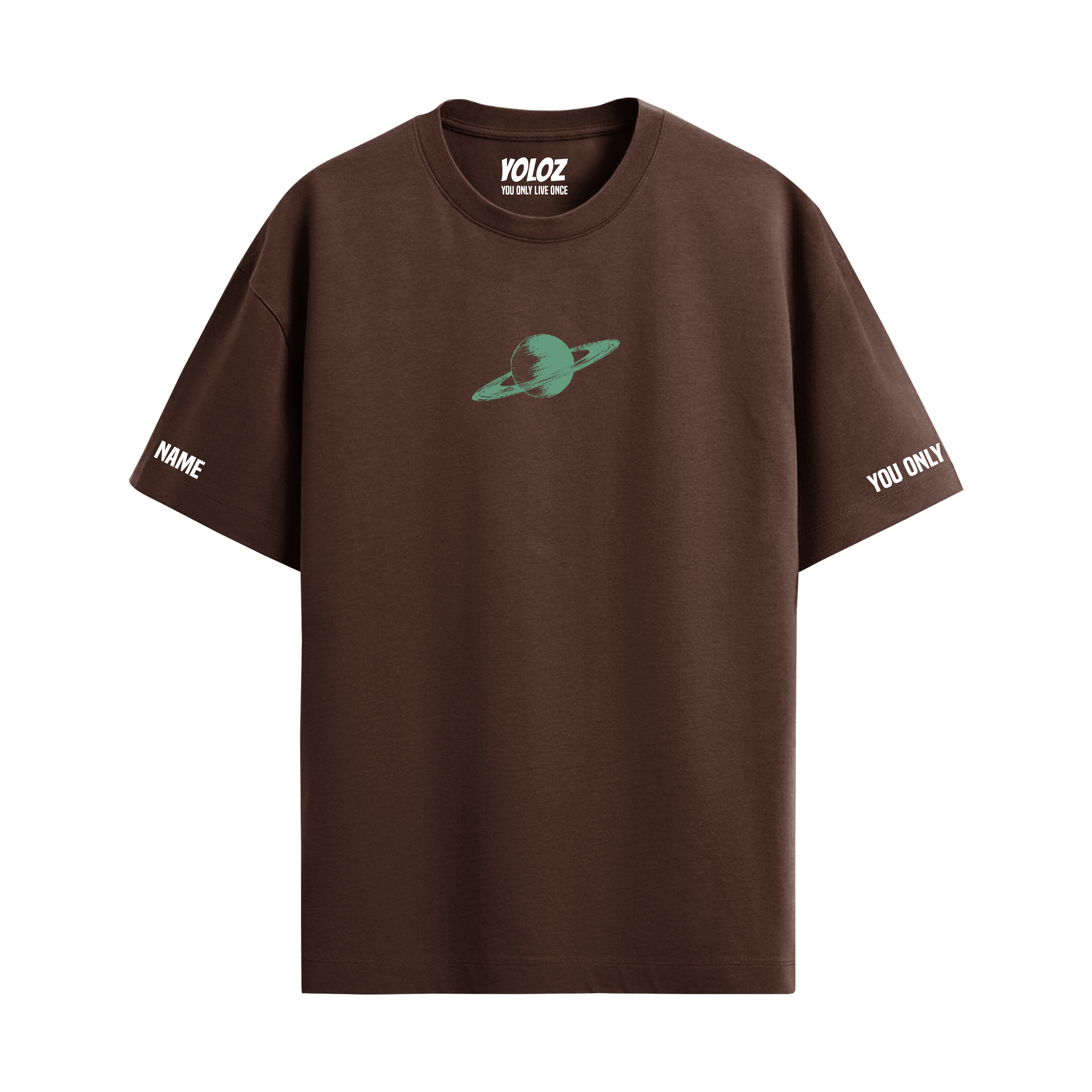 SATURN BROWN OVERSIZED T-SHIRT