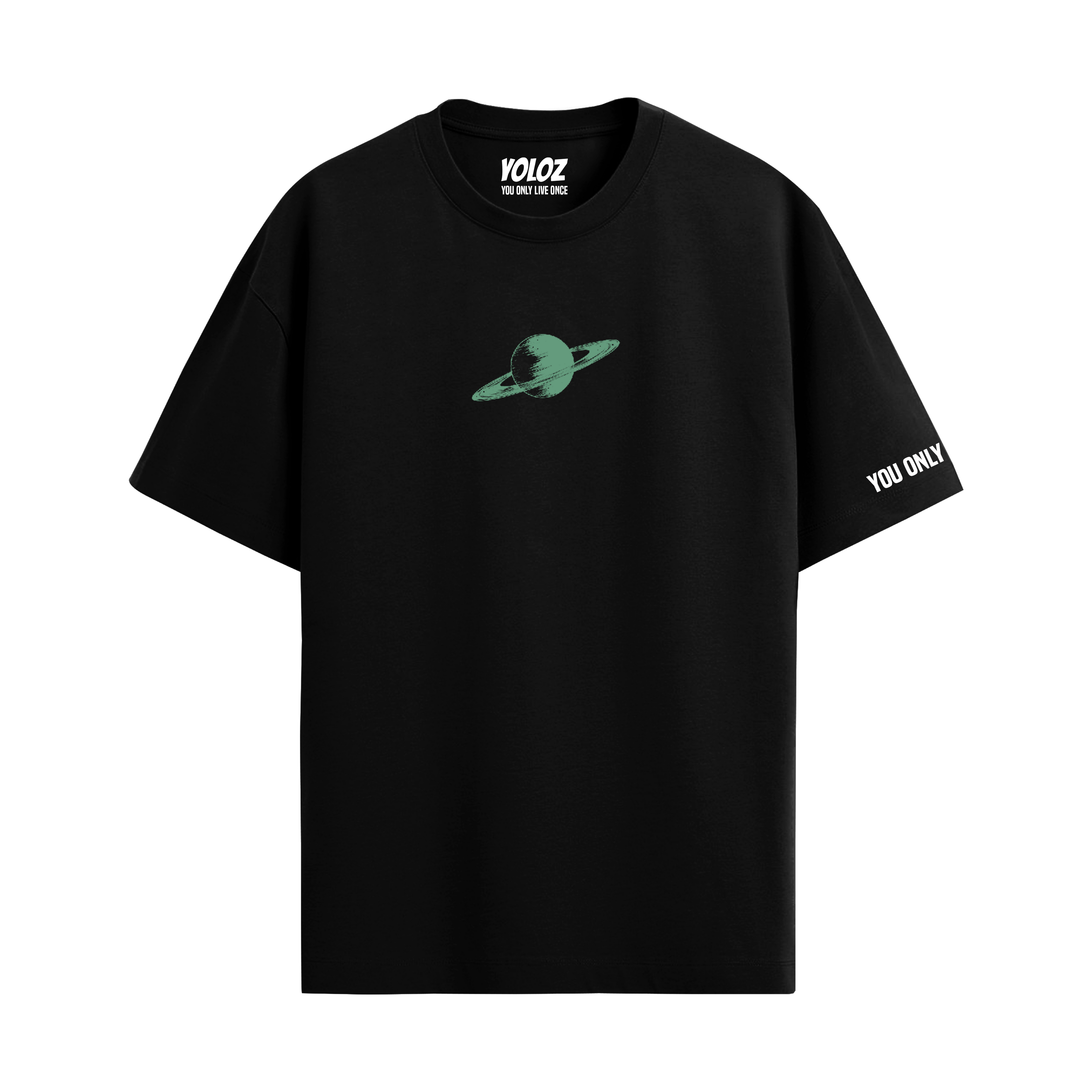 SATURN BLACK OVERSIZED T-SHIRT