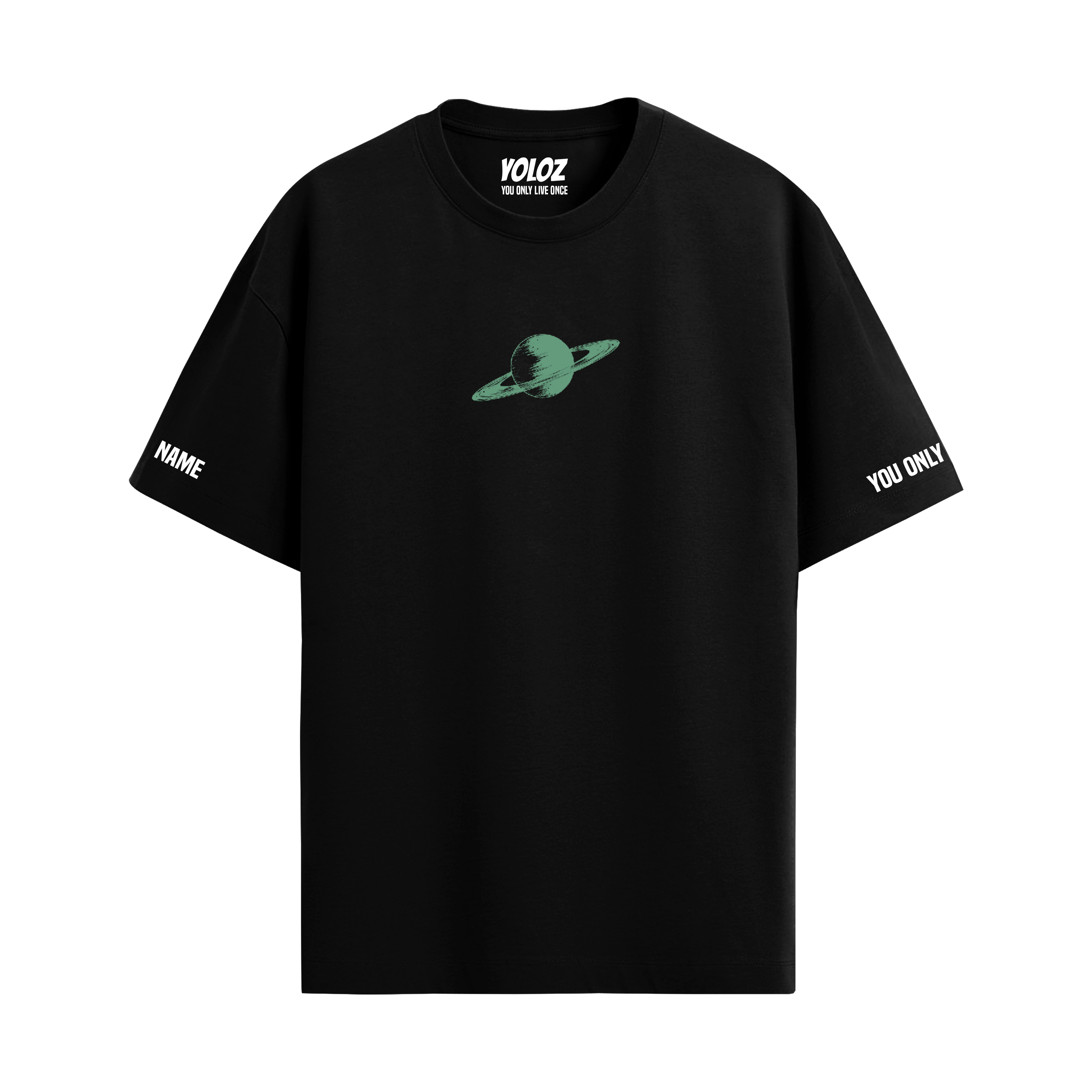 SATURN BLACK OVERSIZED T-SHIRT