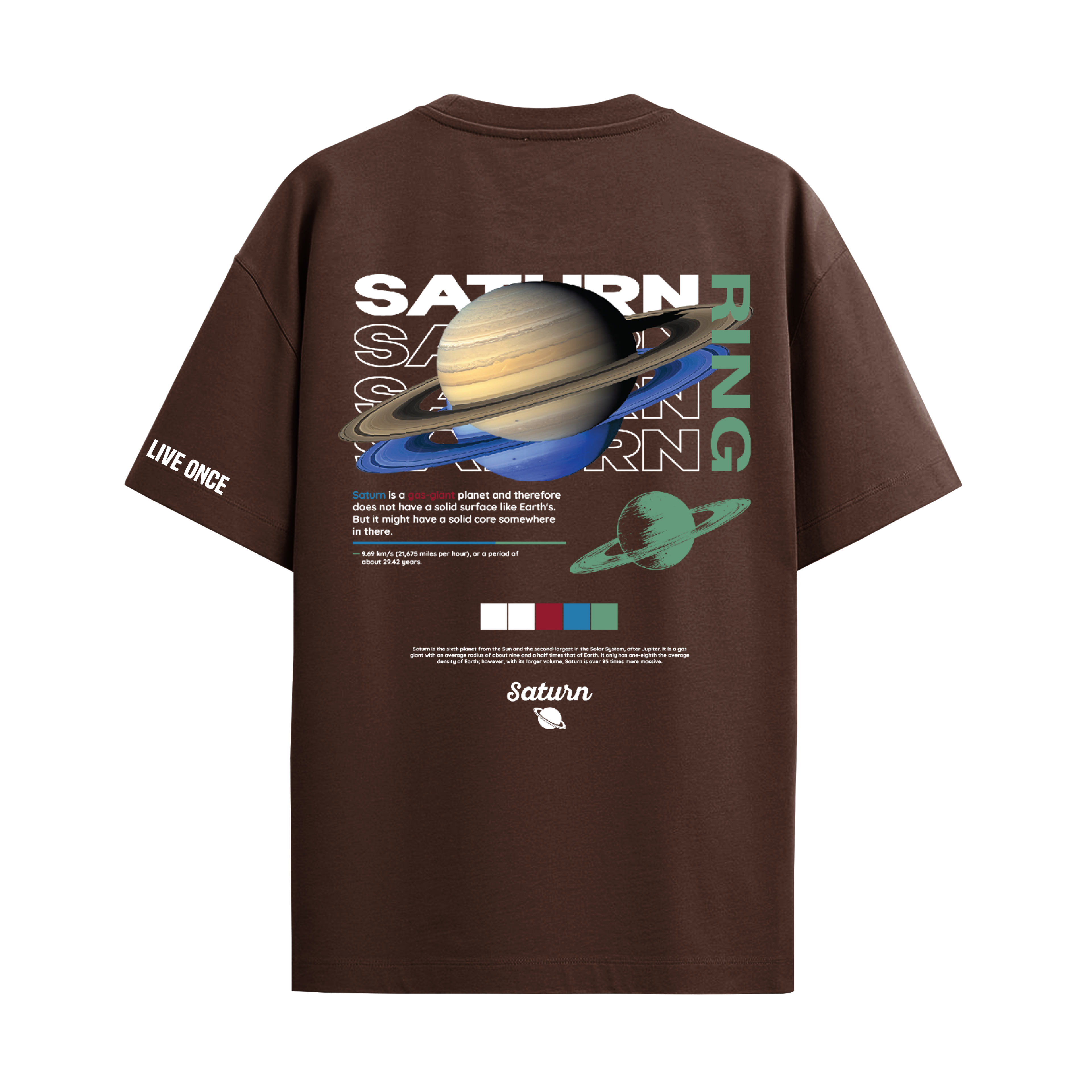 SATURN BROWN OVERSIZED T-SHIRT