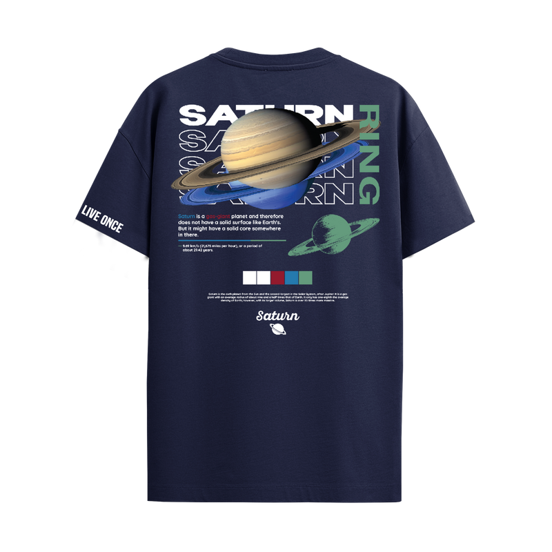 SATURN NAVY BLUE REGULAR FIT T-SHIRT