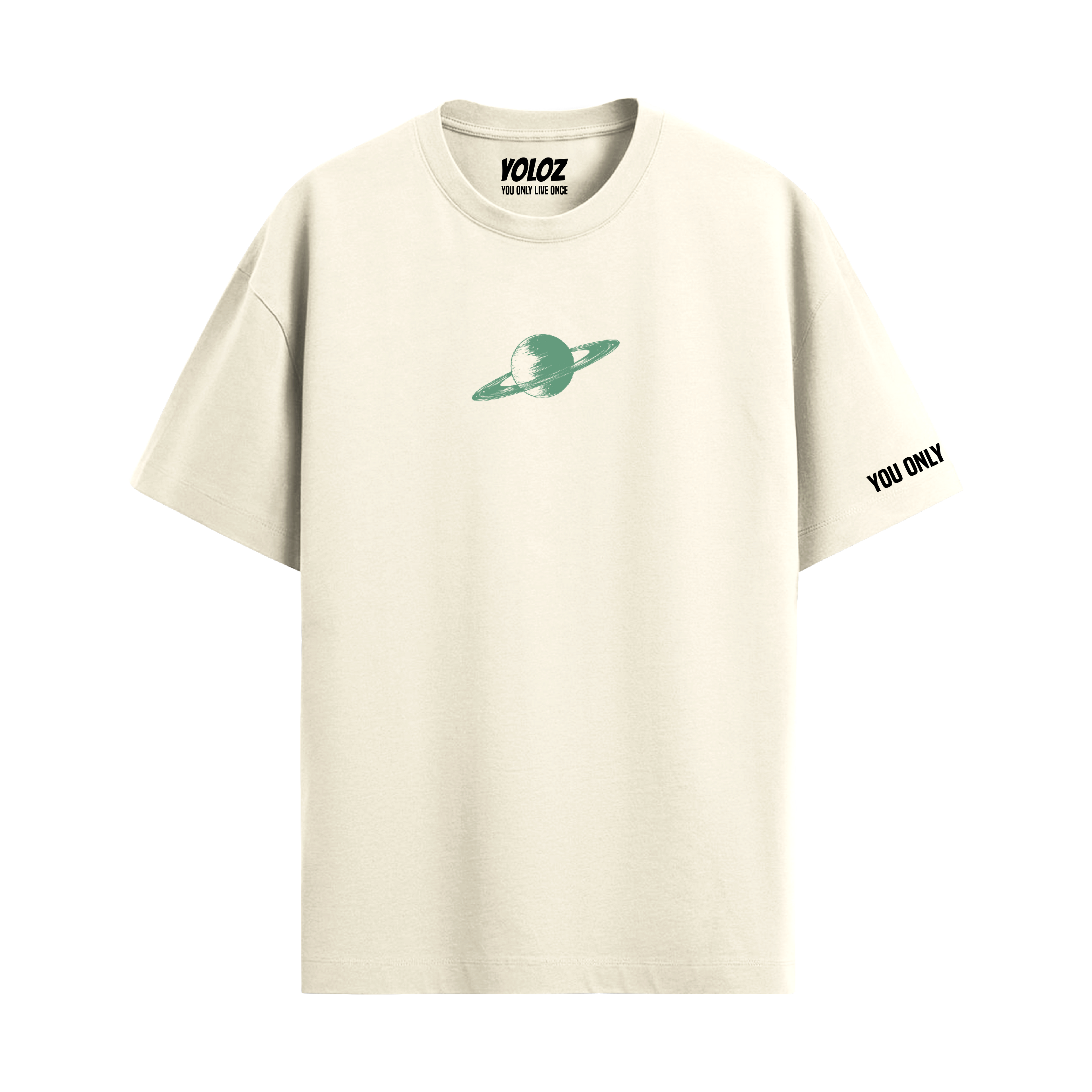 SATURN OFF-WHITE OVERSIZED T-SHIRT