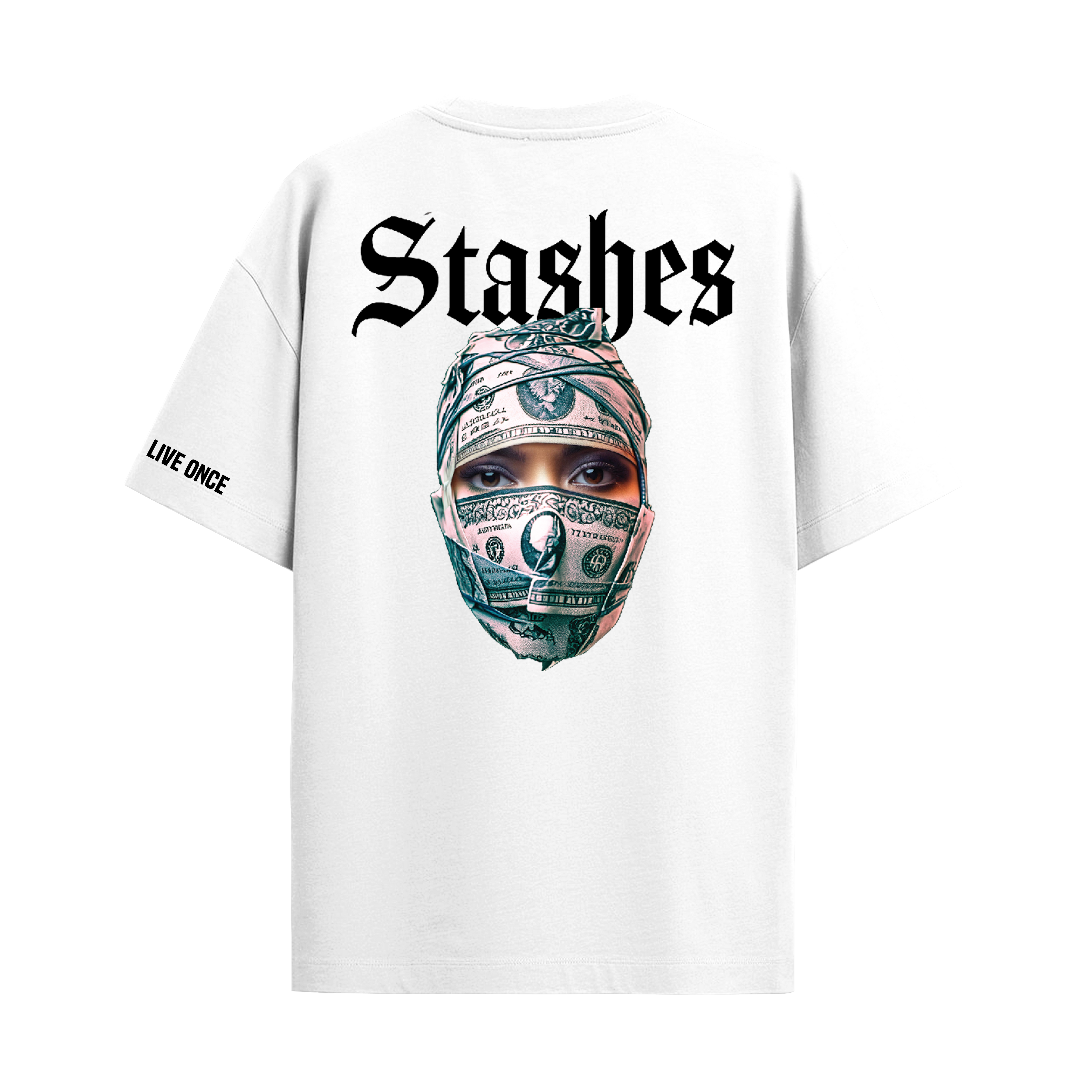 STASHES WHITE OVERSIZED T-SHIRT