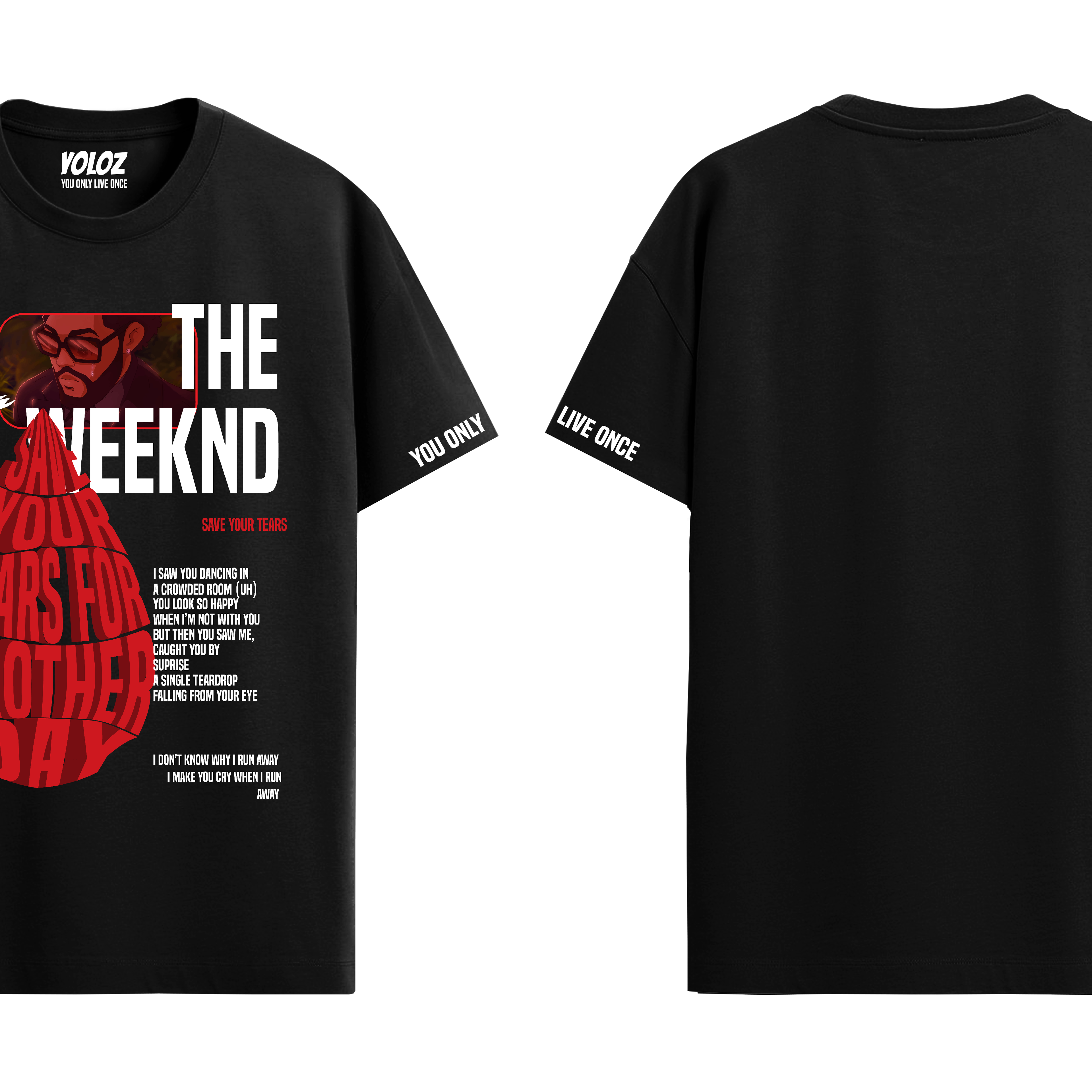 THE WEEKND BLACK REGULAR FIT T-SHIRT