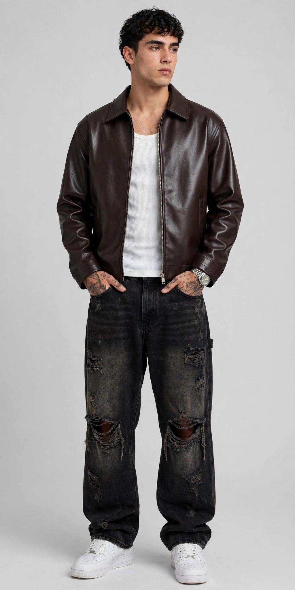 Classic Brown Leather Jacket