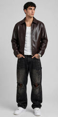 Classic Brown Leather Jacket