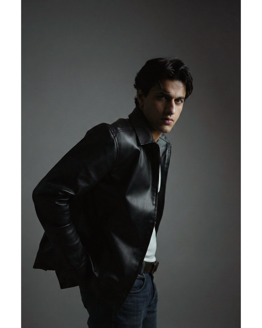 Obsidian Cropped Leather Jacket