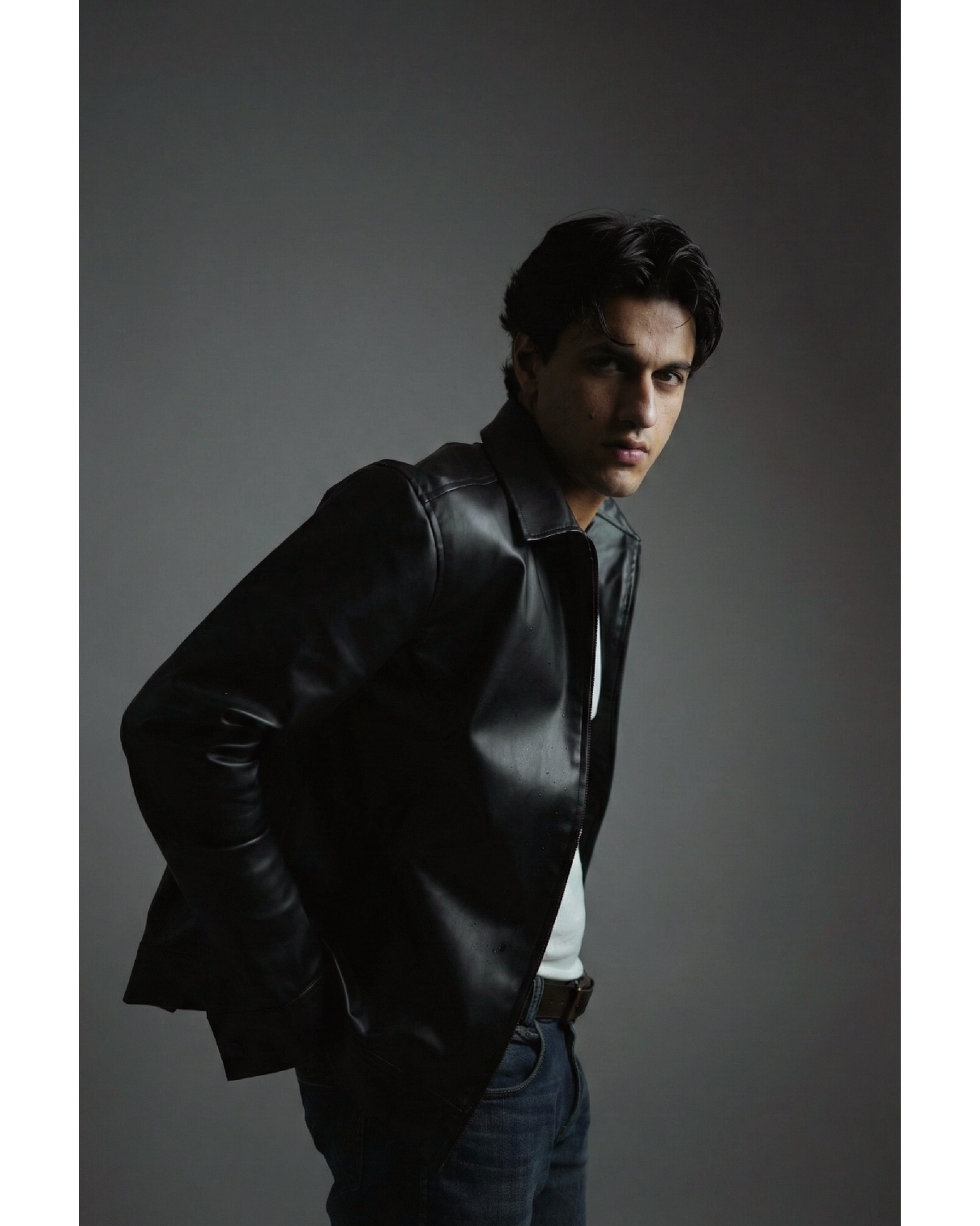 Obsidian Cropped Leather Jacket