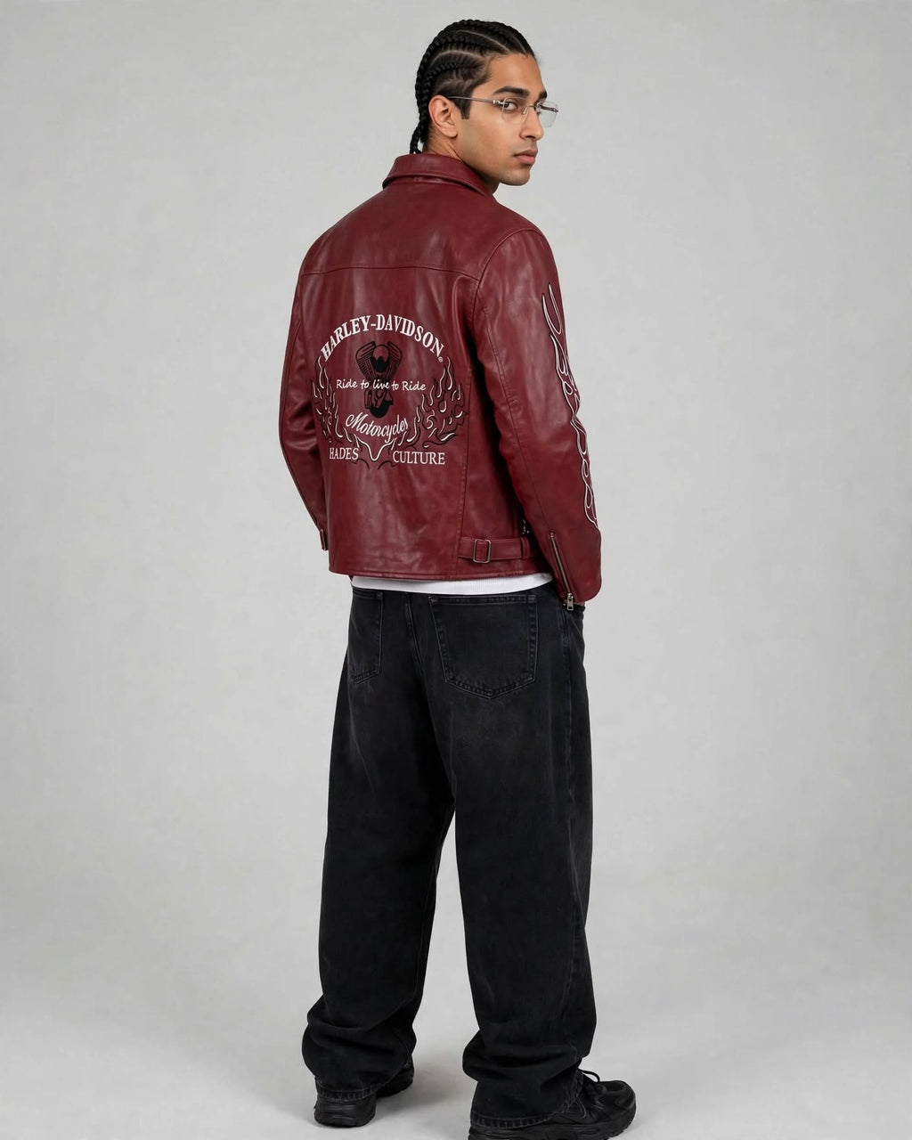 Bikers Red Leather Jacket