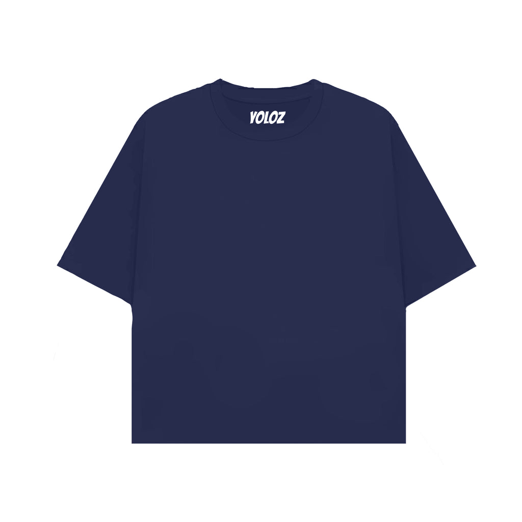 BASIC NAVY BLUE OVERSIZED T-SHIRT