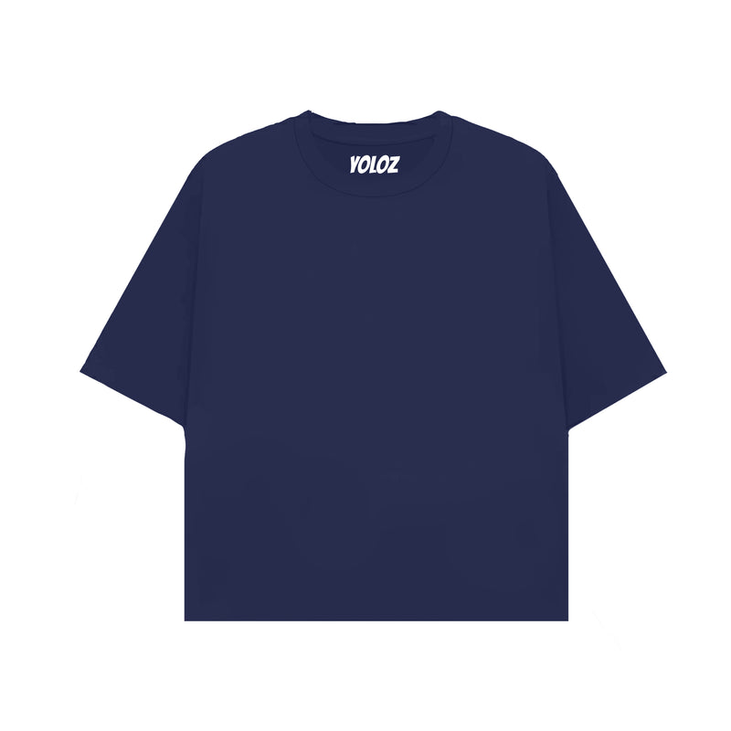 BASIC NAVY BLUE OVERSIZED T-SHIRT