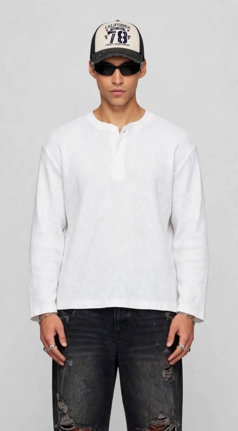 BASIC WHITE HENLEY