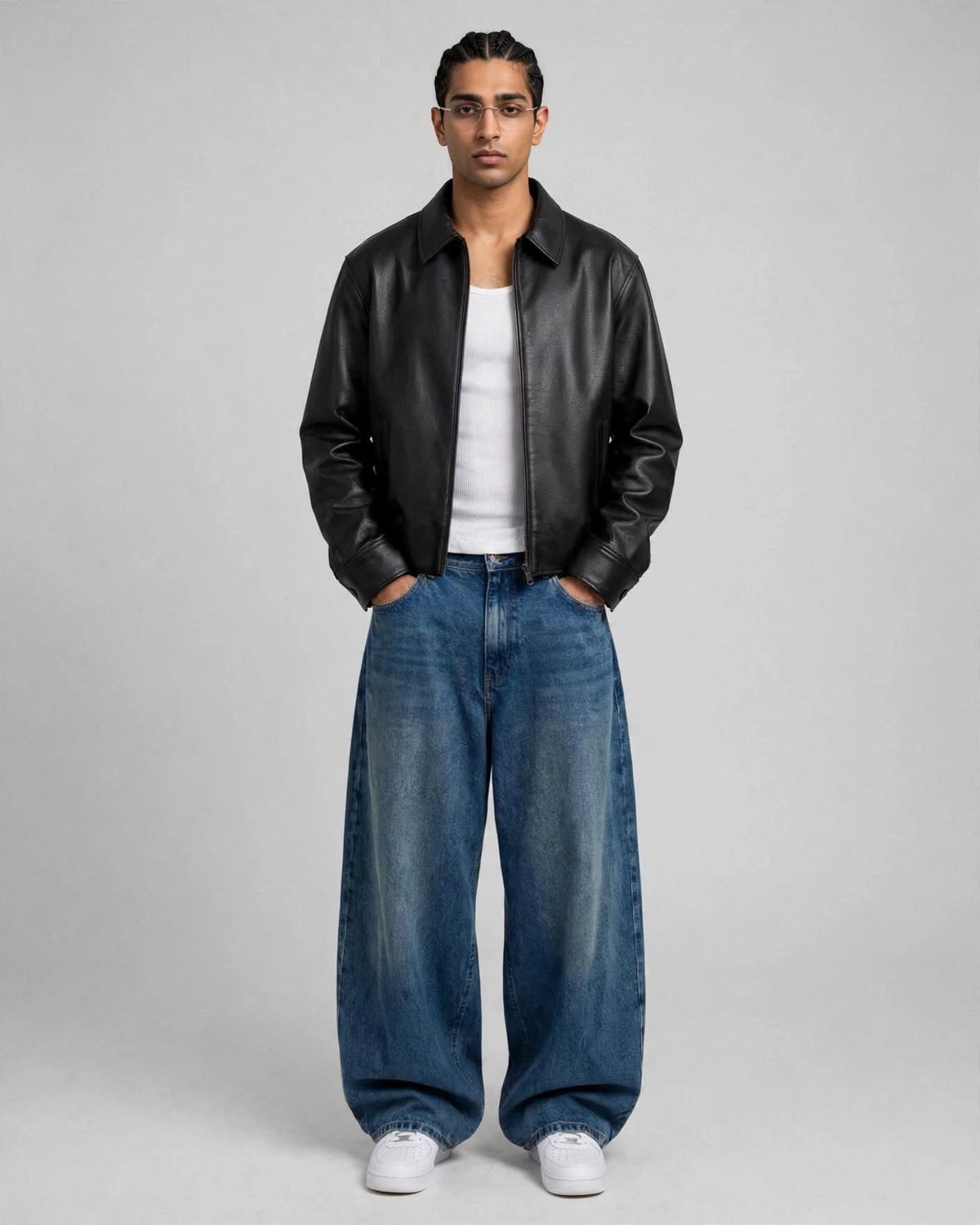 Obsidian Cropped Leather Jacket