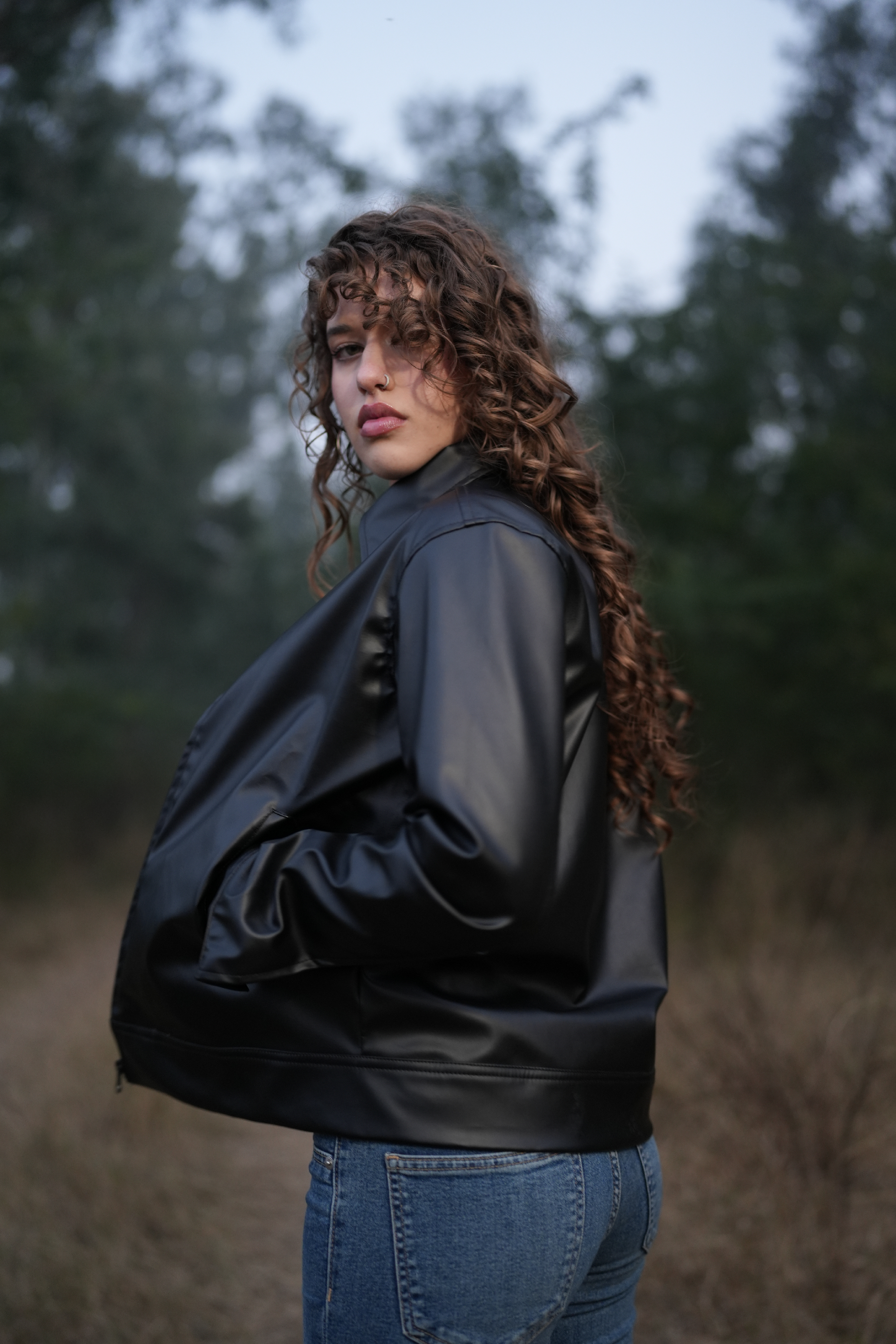 Obsidian Cropped Leather Jacket