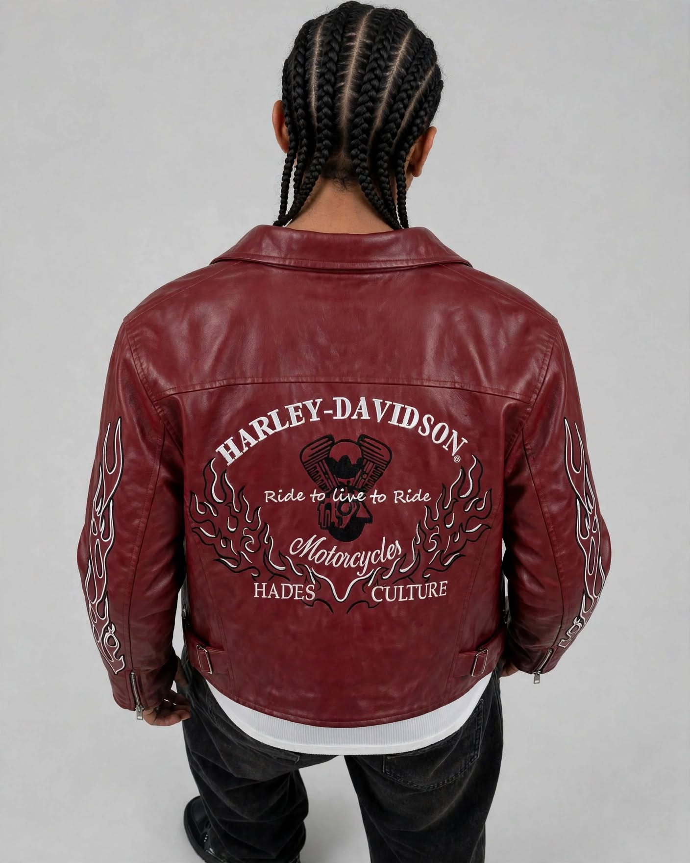Bikers Red Leather Jacket