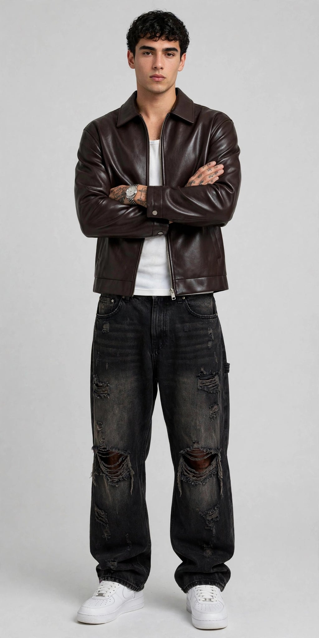 Classic Brown Leather Jacket