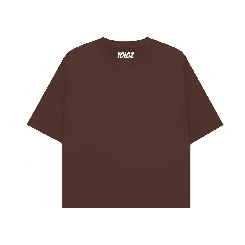BASIC BROWN OVERSIZED T-SHIRT