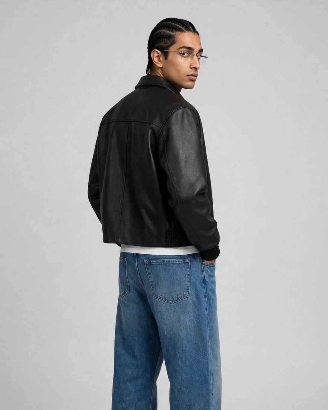 Obsidian Cropped Leather Jacket