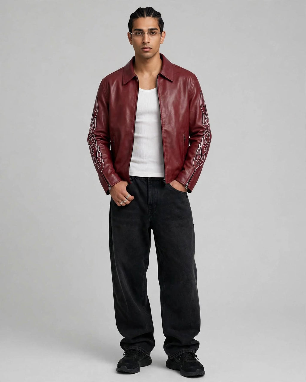 Bikers Red Leather Jacket