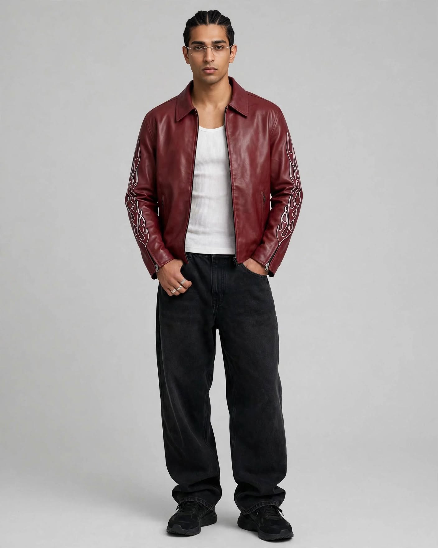 Bikers Red Leather Jacket