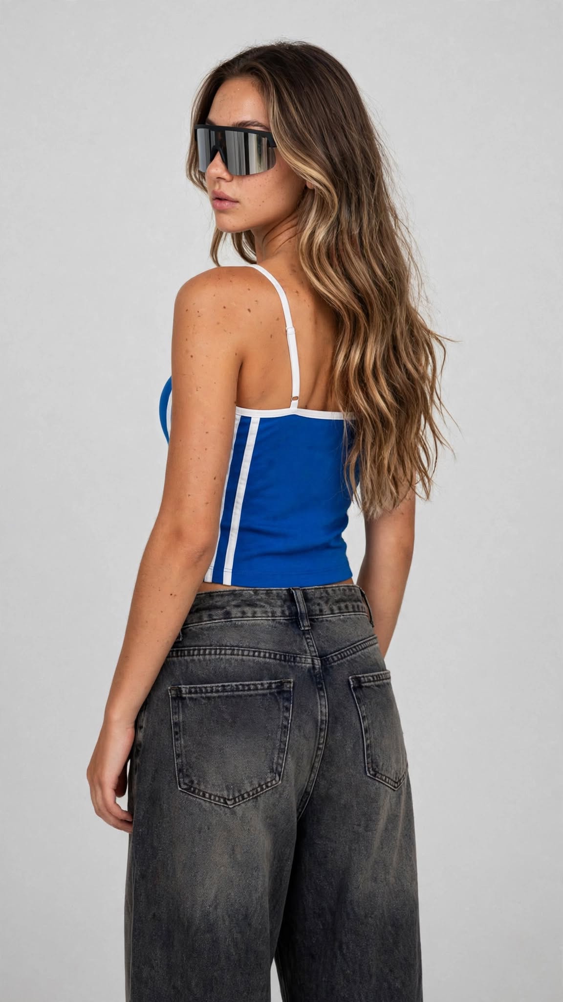 Brasil Blue Cropped Top