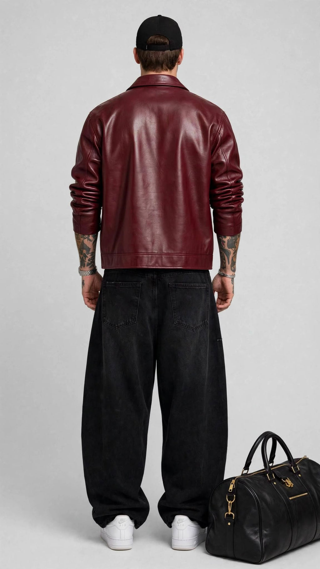 Cherry Red Leather Jacket