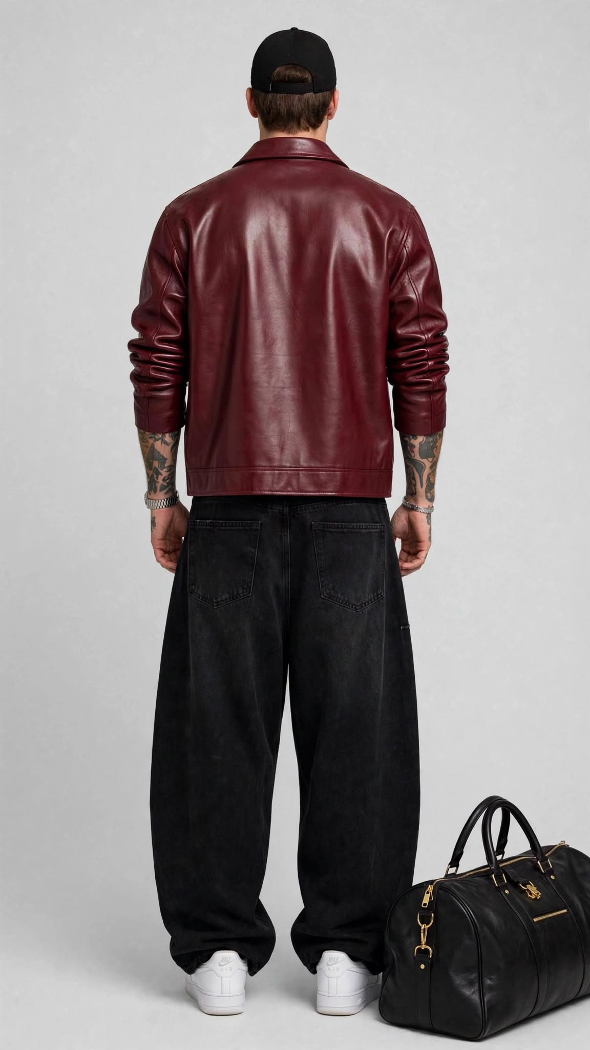 Cherry Red Leather Jacket