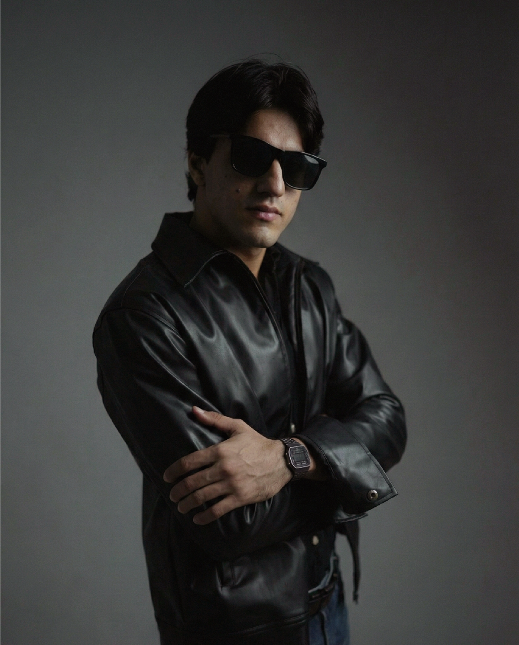 Obsidian Cropped Leather Jacket