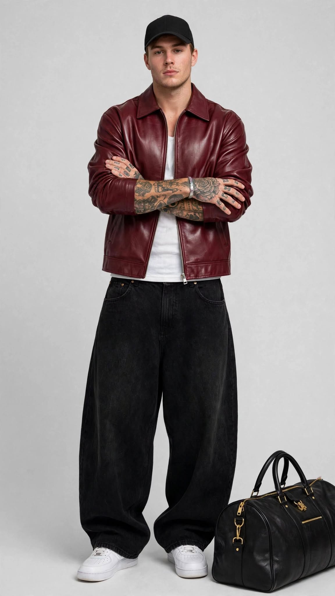 Cherry Red Leather Jacket