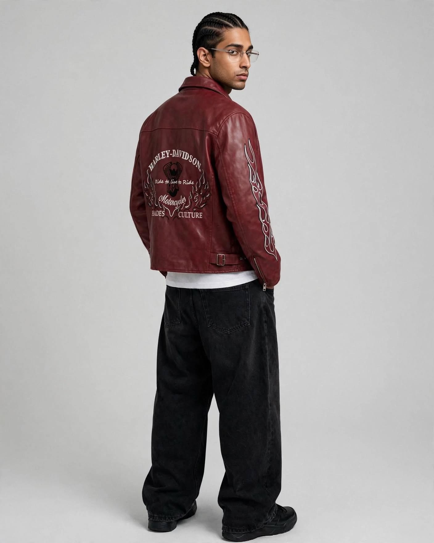 Bikers Red Leather Jacket