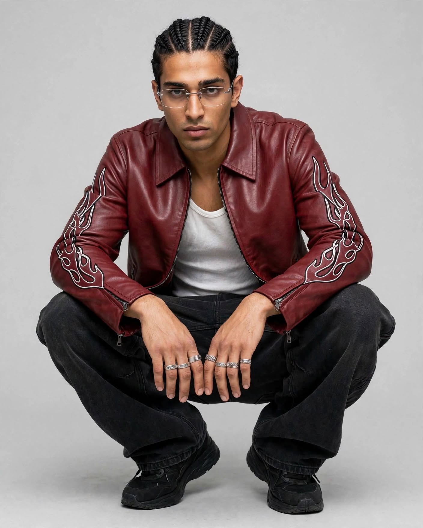 Bikers Red Leather Jacket