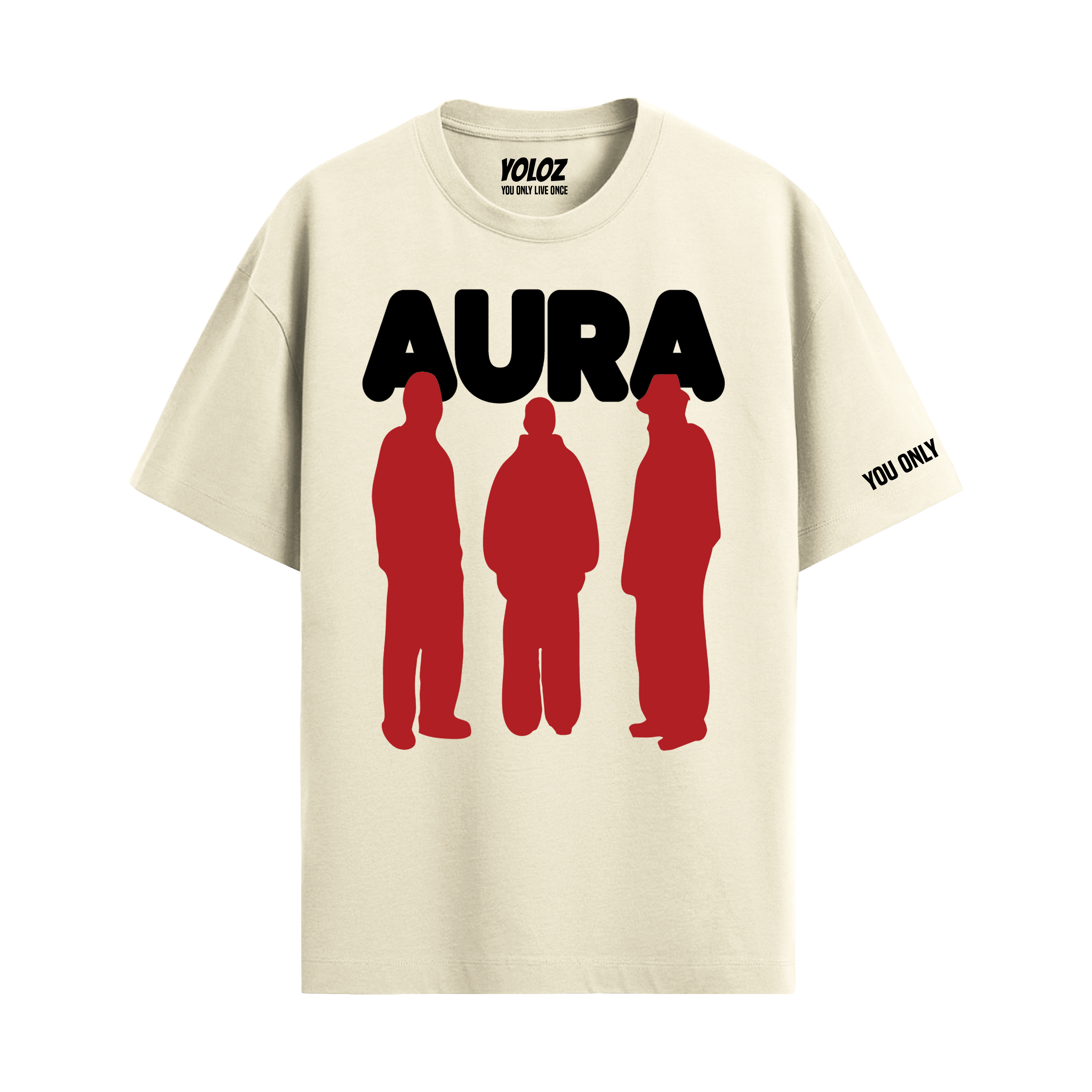 AURA OFF WHITE OVERSIZED T-SHIRT