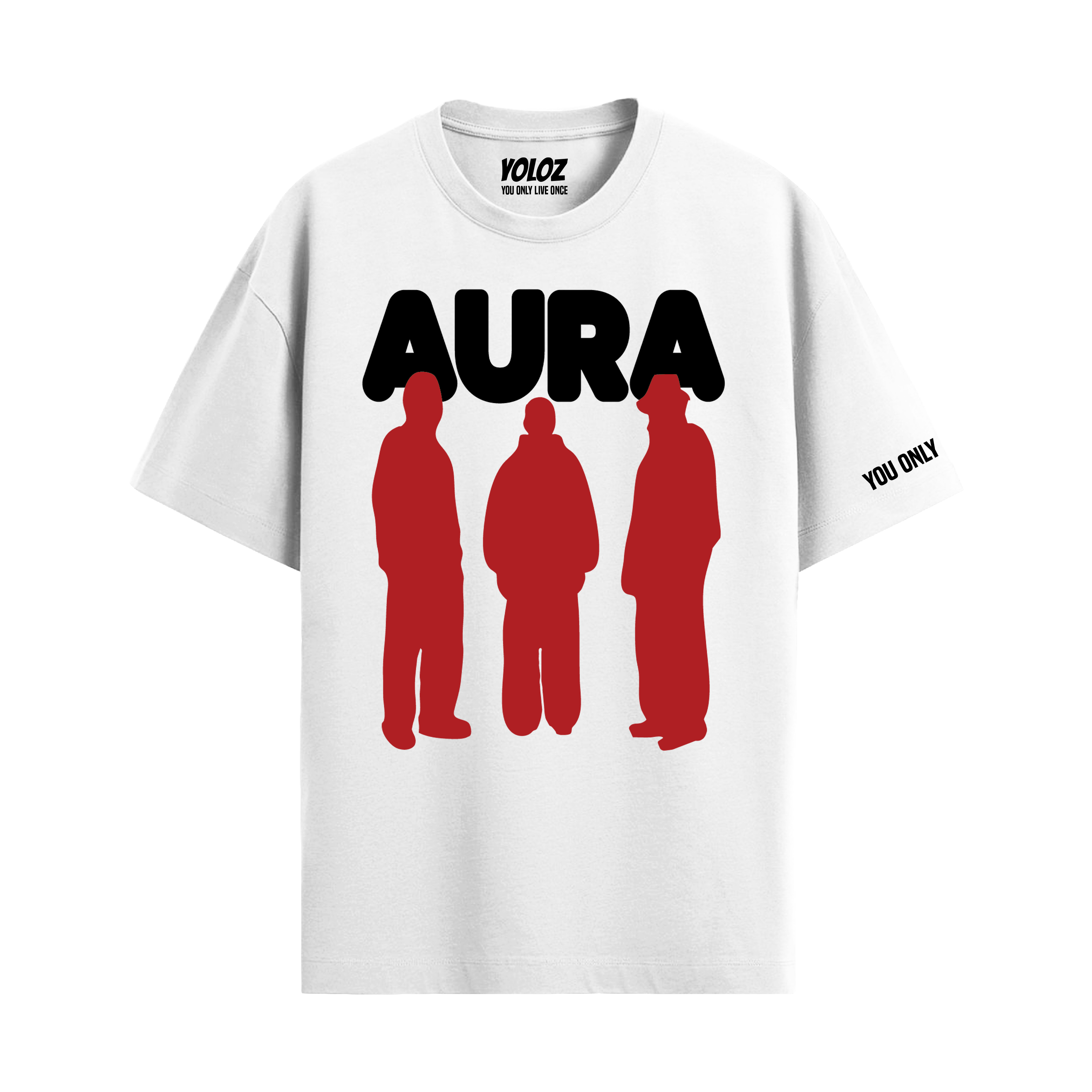 AURA WHITE OVERSIZED T-SHIRT