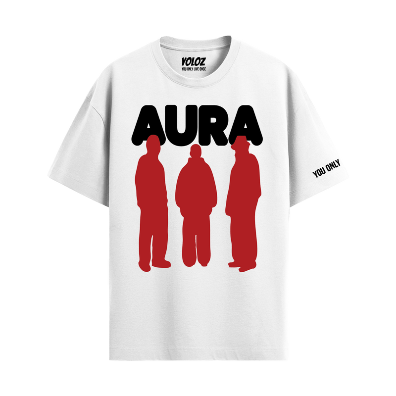 AURA WHITE OVERSIZED T-SHIRT