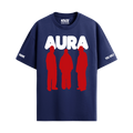 AURA NAVY BLUE OVERSIZED T-SHIRT