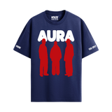 AURA NAVY BLUE OVERSIZED T-SHIRT