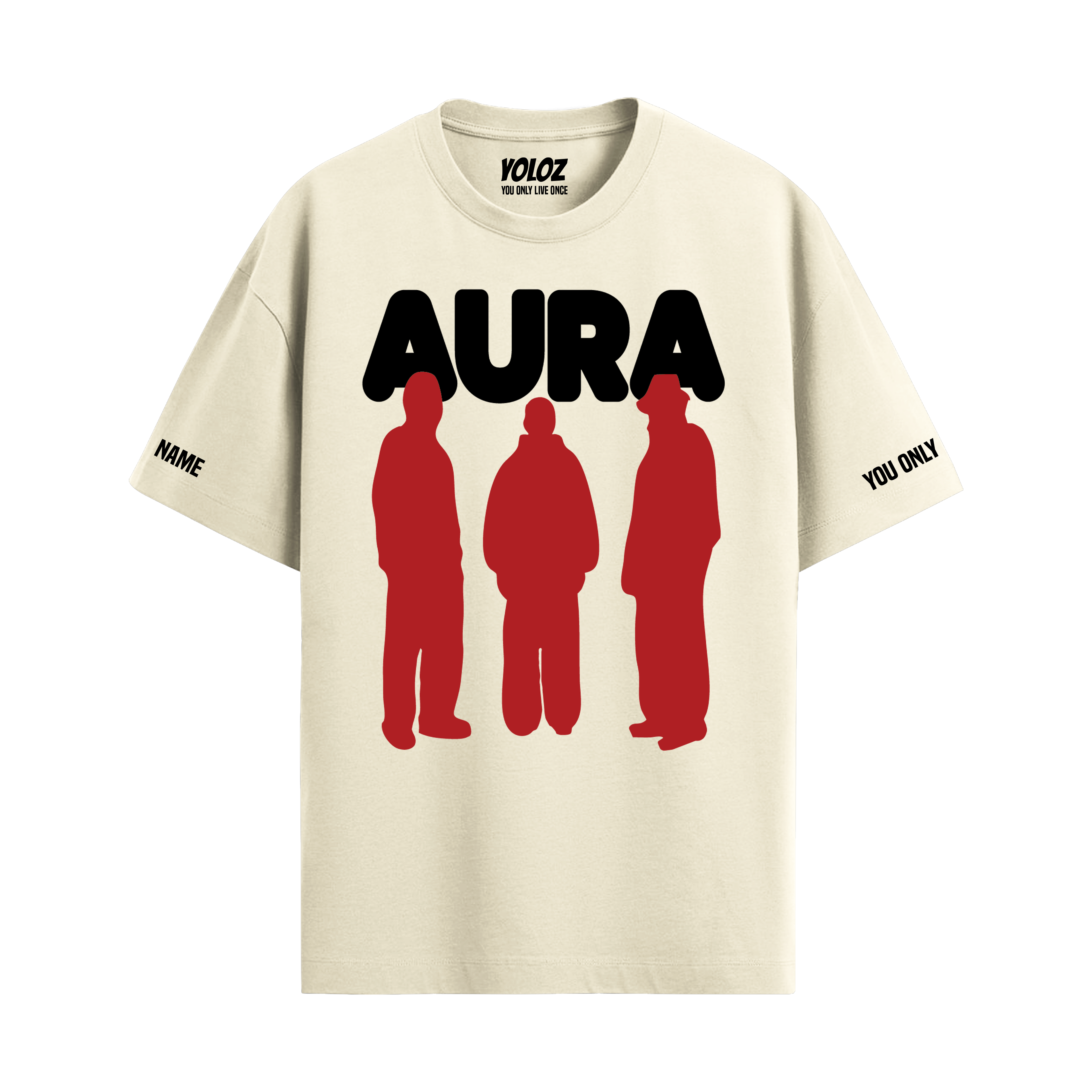 AURA OFF WHITE OVERSIZED T-SHIRT